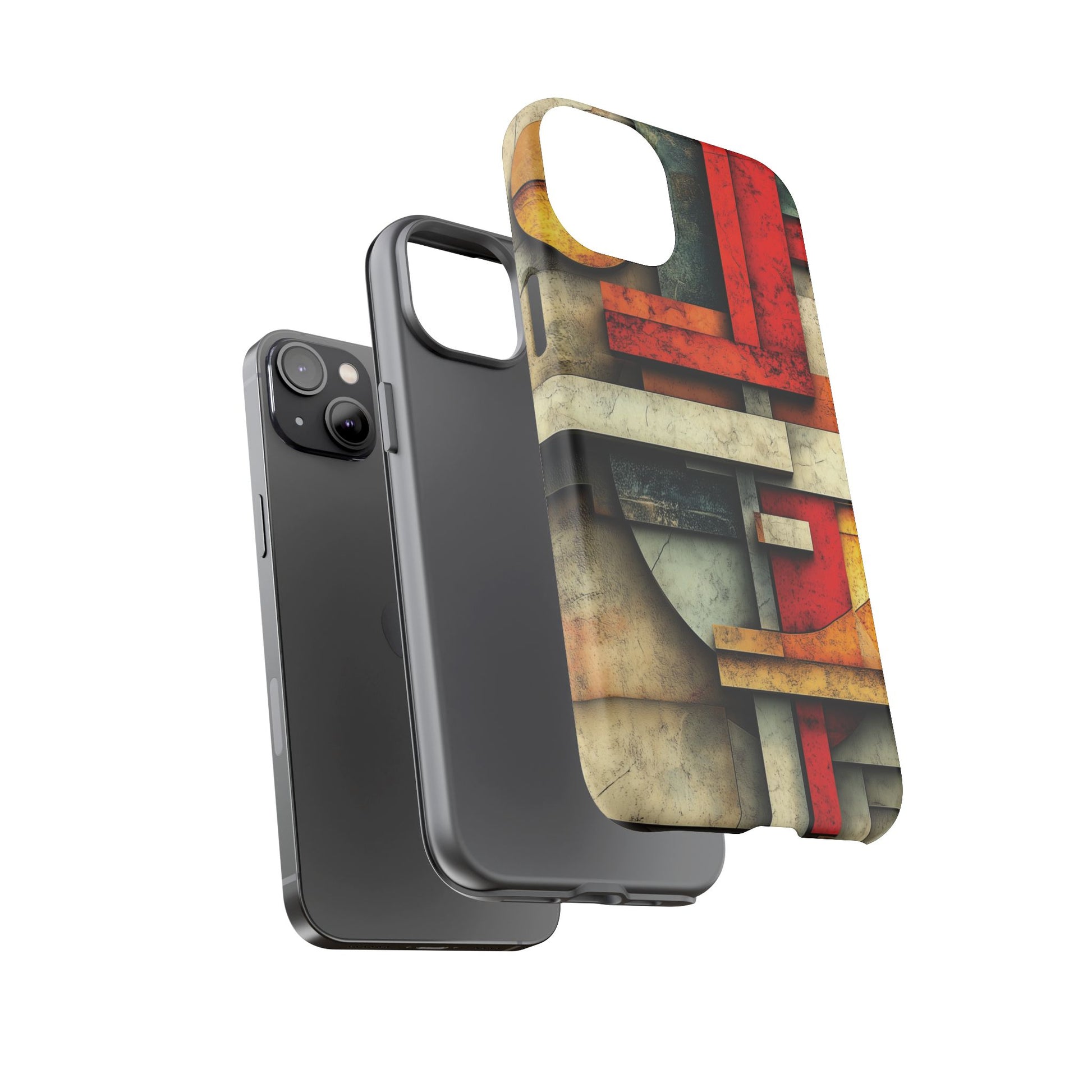 Red Prairie Style Frank Lloyd Wright Usonian Phone Case Geometric Stained Glass Art Deco Marble Gold 13 14 15 16 iPhone Pro Max Galaxy Pixel