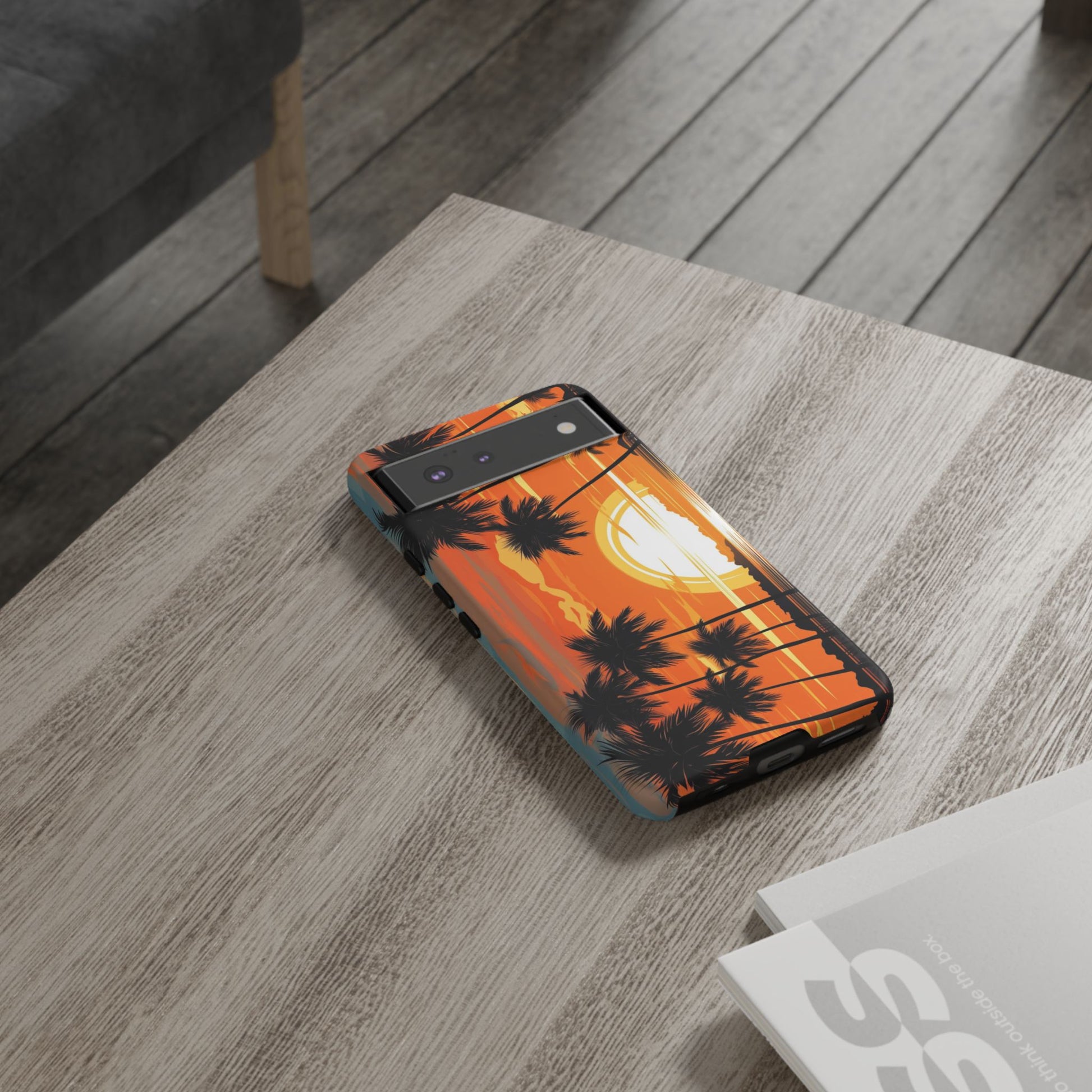 Sunset Palm Trees Tough Phone Cases for iPhone and Android