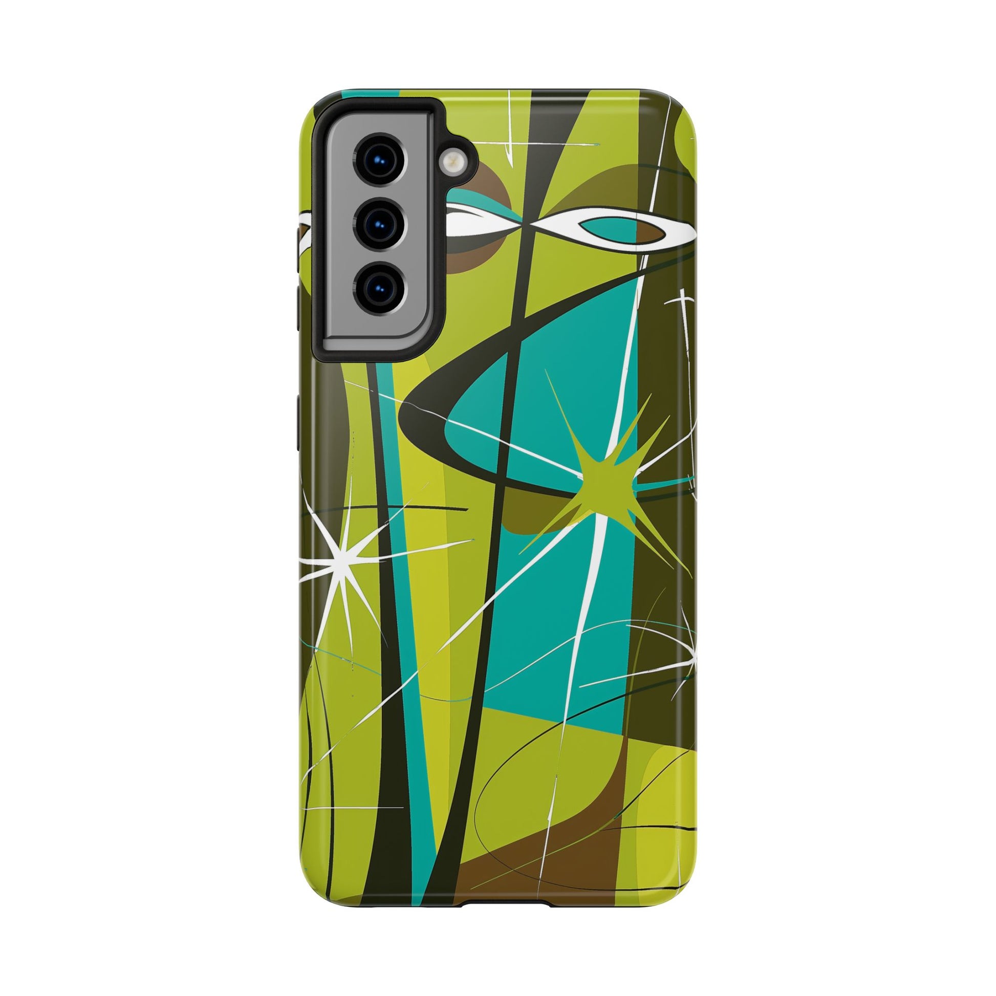 Mid Century Modern Star Design Phone Case, Earth Tone Colors, Retro Style Smartphone Cover, Vintage Phone Case, iPhone 14 Case, Apple iPhone