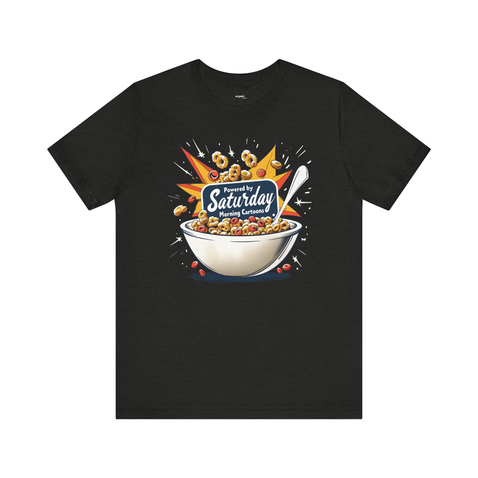 Saturday Morning Cartoons T-shirt, Retro Bowl of Cereal Graphic Tee, Nostalgic Shirt for Cartoon Lovers