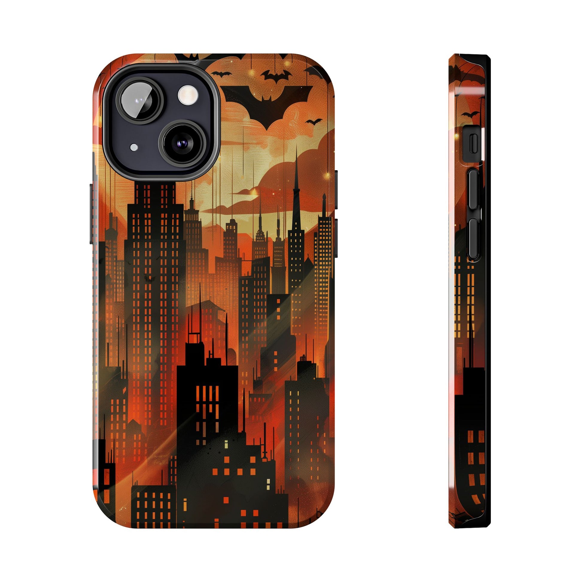 Batman Inspired Phone Case - Gotham Art Deco Style - Comic Book Hero Phone Cover - Unique Superhero Accessory