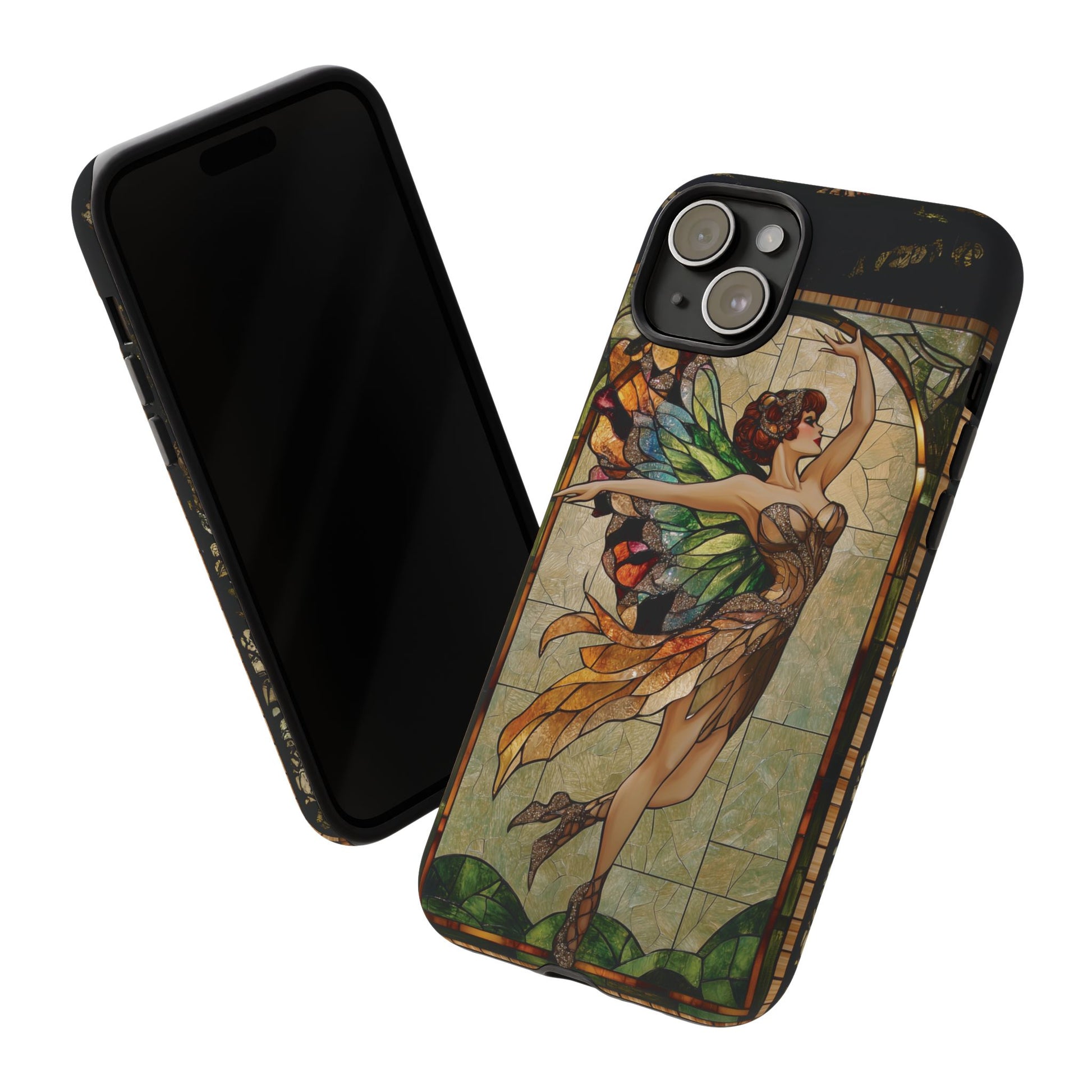 Fairy Phone Case Art Deco Woman Phone Case 1920s Art Nouveau Design in Stained Glass Alphonse Mucha Style Gatsby Style Poster