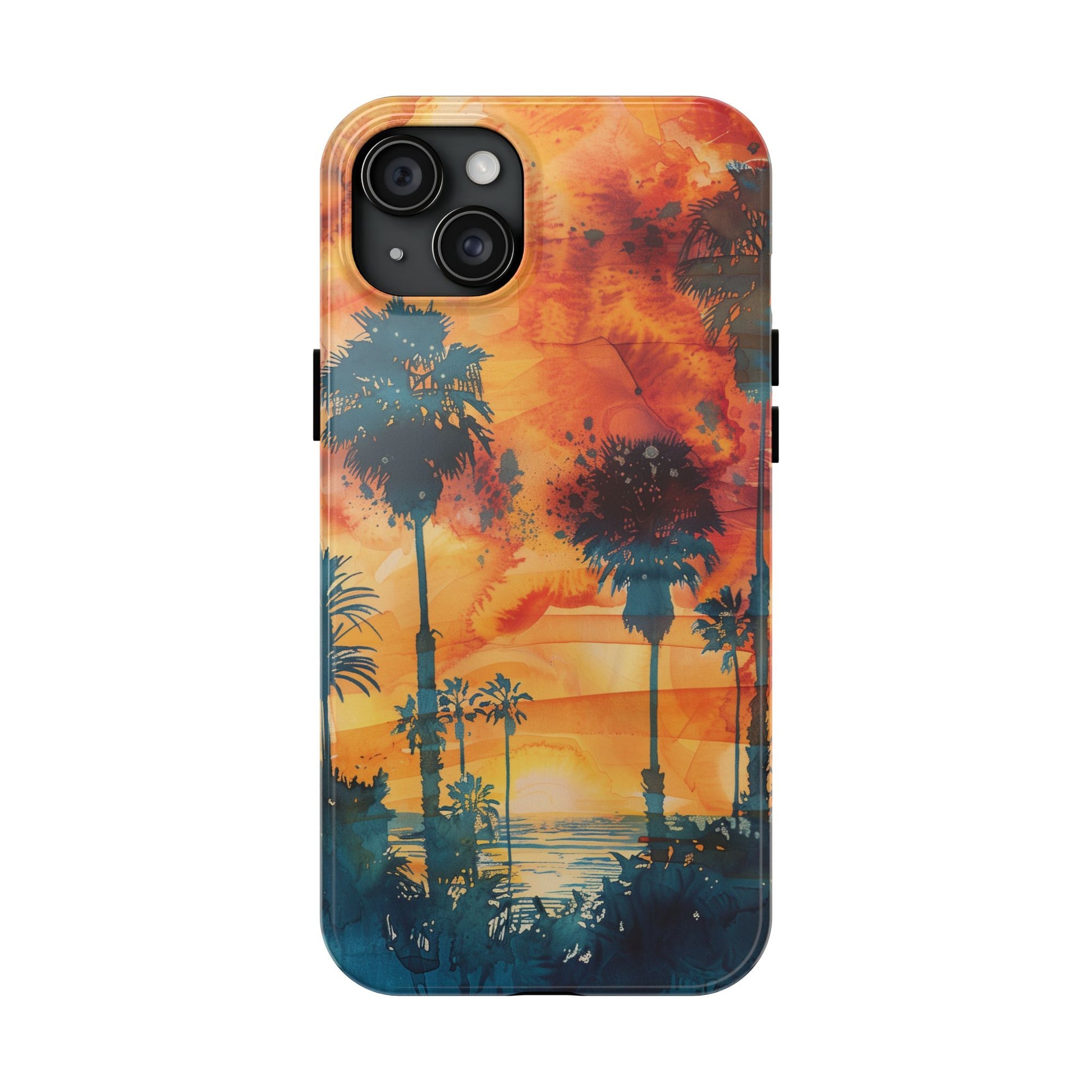 Los Angeles Sunset iPhone Case, Golden Hour Scenic View, Hollywood Hills Sunset Phone Case, Palm Trees Phone Case, iphone 15 pro max case