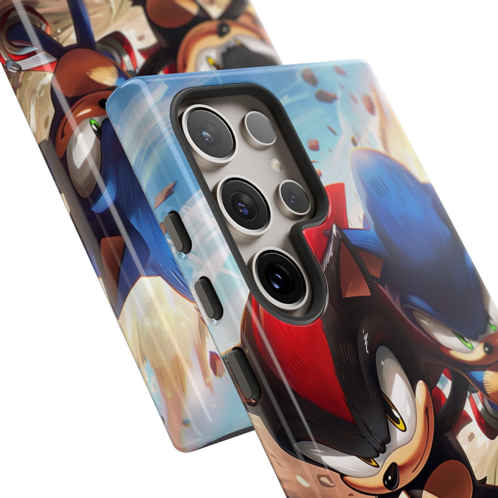 Sonic and Shadow Phone Case, Sonic and Shadow, Tough Android Case, Fun Video Game Phone Case, Retro Game Case, SEGA Video Game Android Case