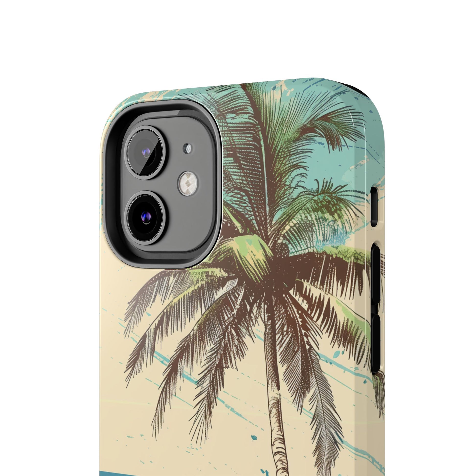 Retro Beach Scene Phone Case, Vintage Tropical Ocean iPhone Case, Summer Beach Phone Cover for iPhone, iphone 15 pro max