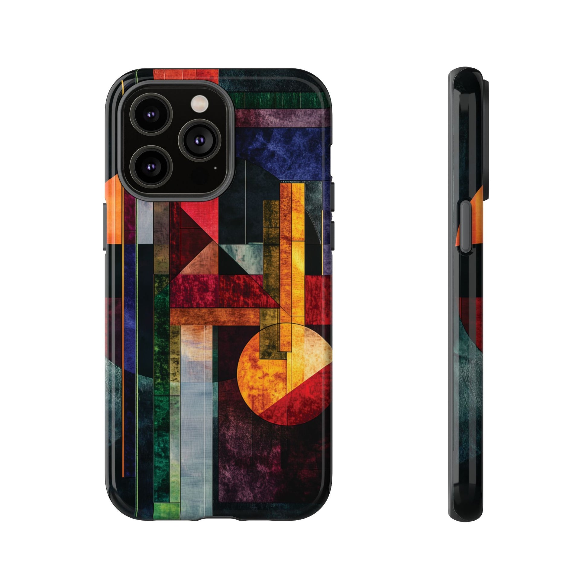 Darker Style Frank Lloyd Wright Usonian Phone Case Geometric Stained Glass Art Deco Marble Gold 13 14 15 16 iPhone Pro Max Galaxy Pixel