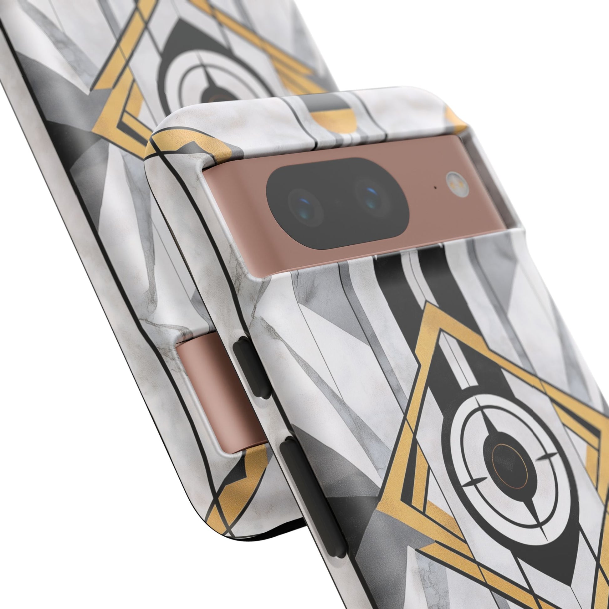 Frank Lloyd Wright Inspired White Phone Case Geometric Stained Glass Art Deco Great Gatsby 13 14 15 16 iPhone Pro Max Galaxy Pixel