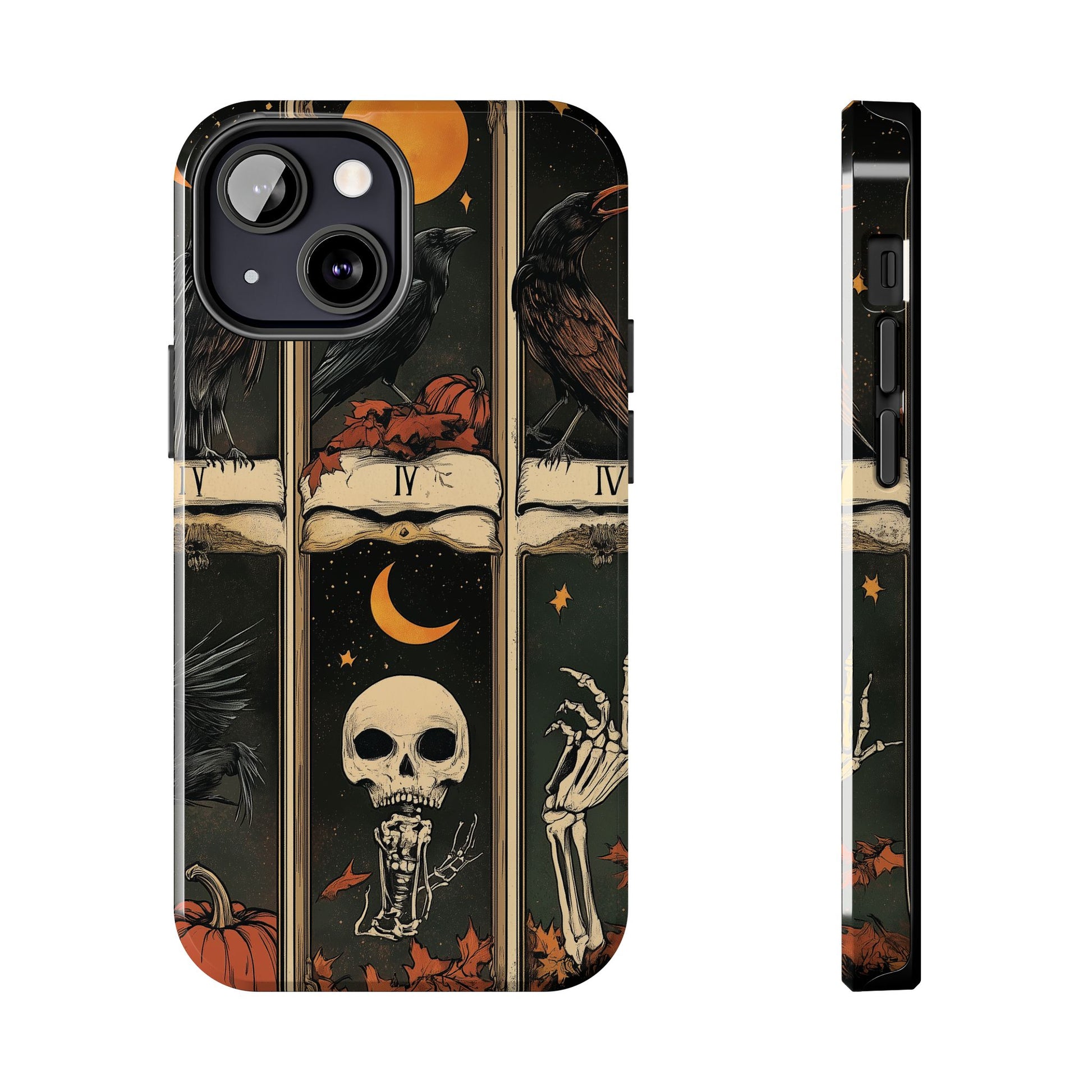 Tarot Card Mystical Phone Case Psychic The Crow Dark Academia Halloween Gothic Phone Case Street iPhone 15 Pro Max Samsung Galaxy A