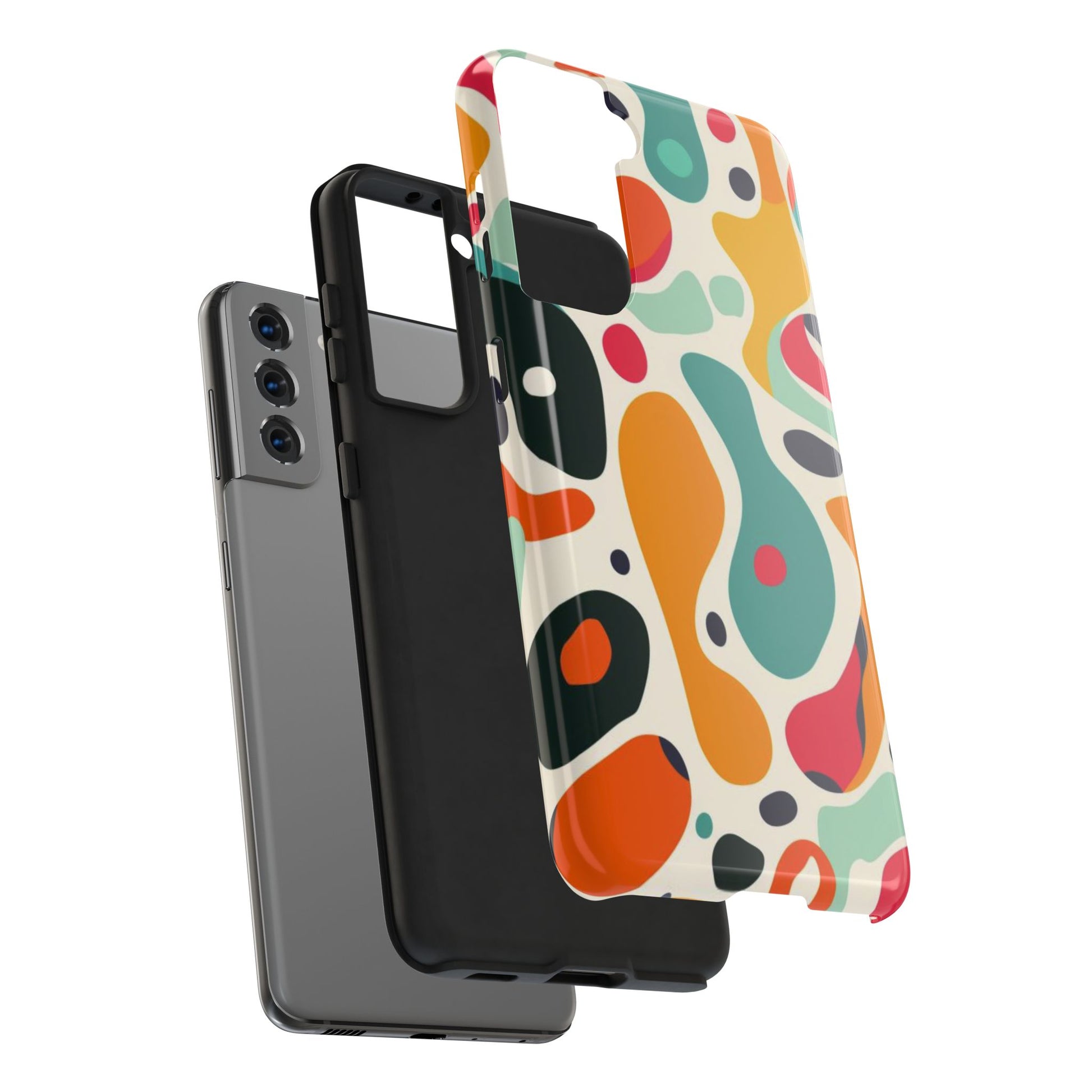 Mid Mod Fun Spots - Colorful Mid Mod Design Durable Phone Case - Vibrant and Stylish iPhone Tough Cover - Fun Retro Protection Accessory