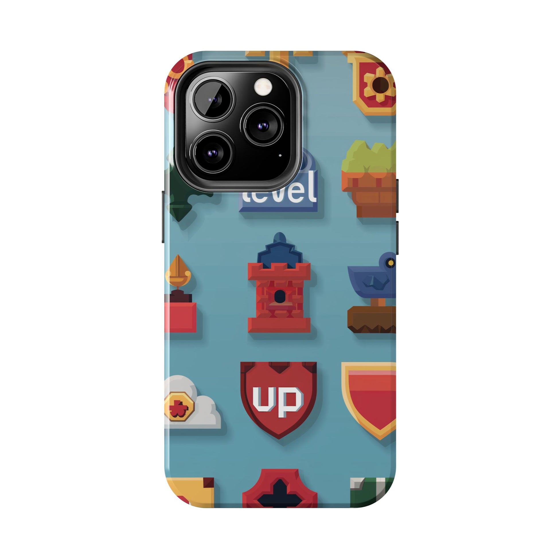 Pixel Art Video Game Level Up Phone Case, Retro Gaming Design, Geeky Gamer Phone Cover, Unique Video Game Art Accessories