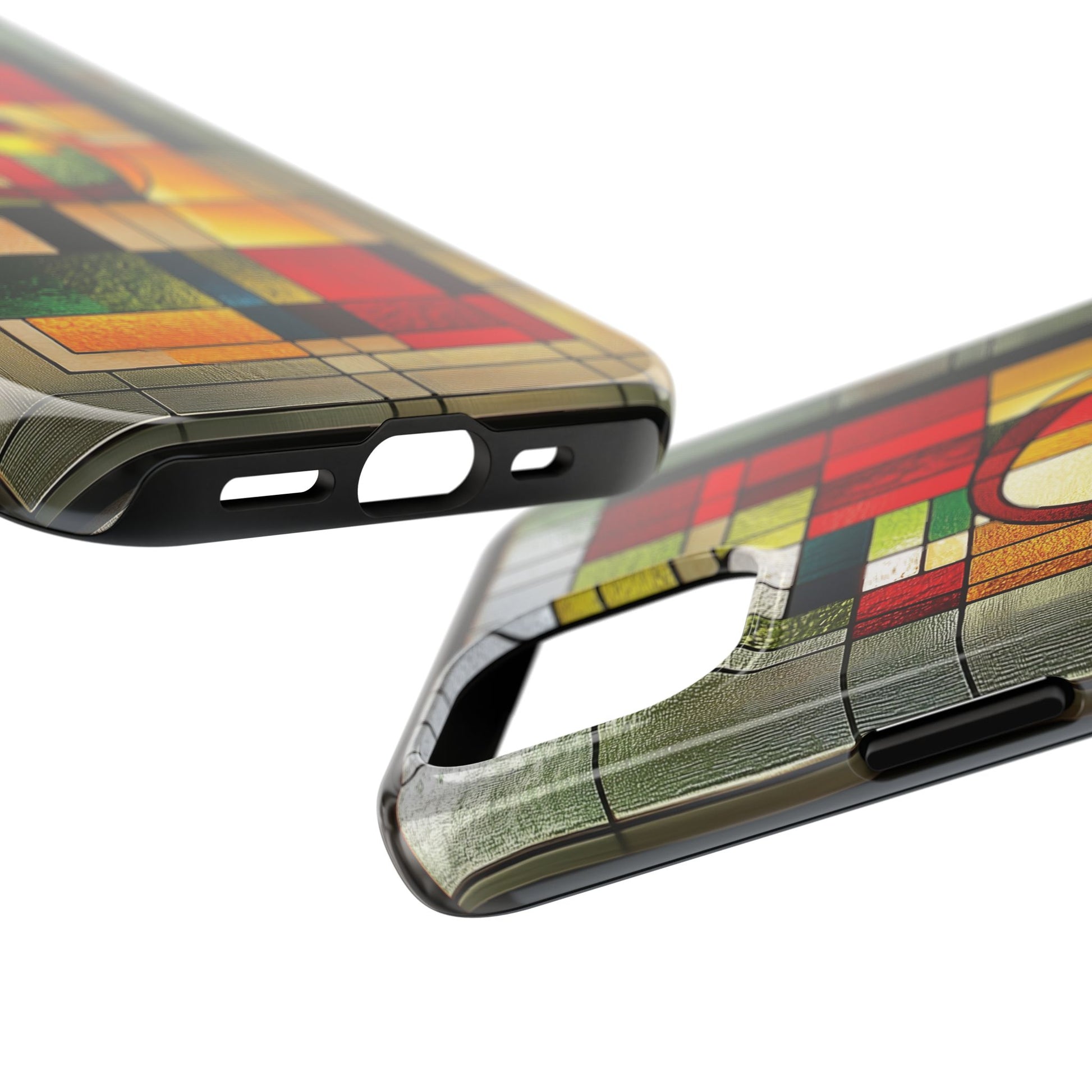 Realistic Stained Glass Phone Case Artistic iPhone Case Architectural Design, Art Deco iphone Case, iPhone 15 Pro Max Samsung Galaxy S23