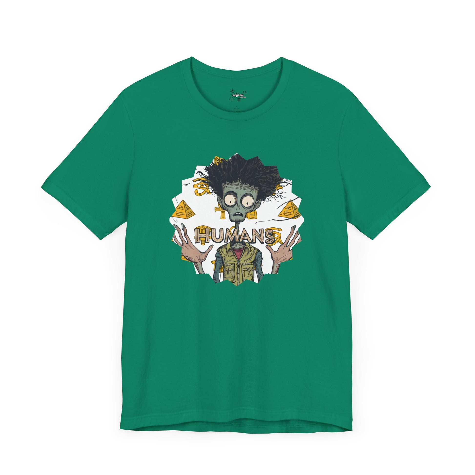 Alien Conspiracy Theory Ancient Human Fan Graphic Tee Crazy Hair Pyramids Egyptians UFO Shirt Extraterrestrial