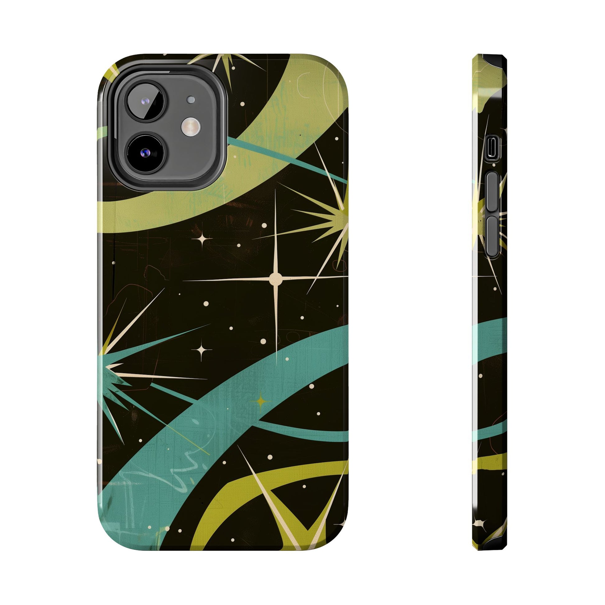Mid Century Modern Star Design Phone Case, Earth Tone Colors, Retro Style Smartphone Cover, Vintage Phone Case, iPhone 14 Case, Apple iPhone