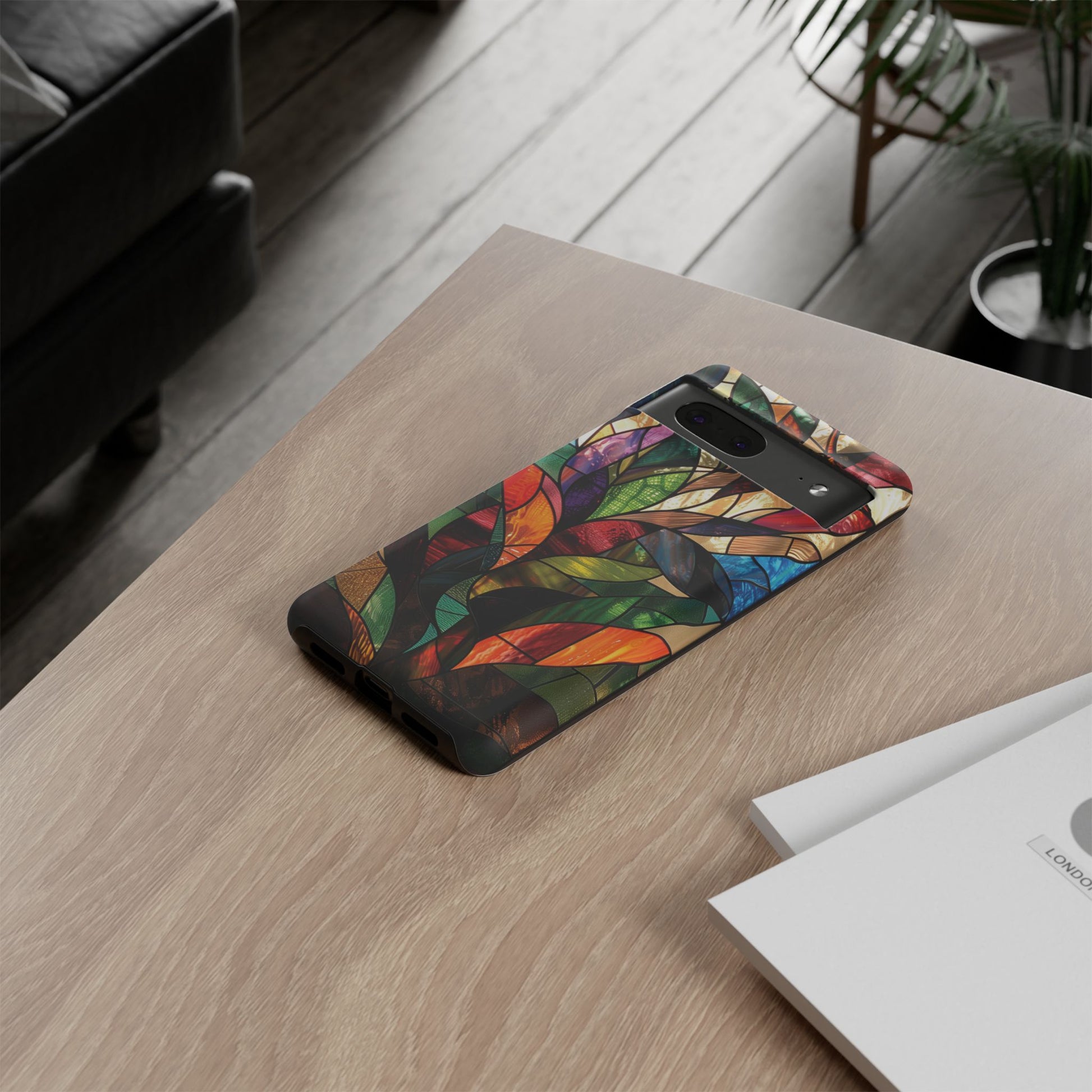Frank Lloyd Wright Inspired Stained Glass Phone Case Mid Mod Geometric Artistic Architectural Design Art Deco iphone 13 14 15 16 Pro Max