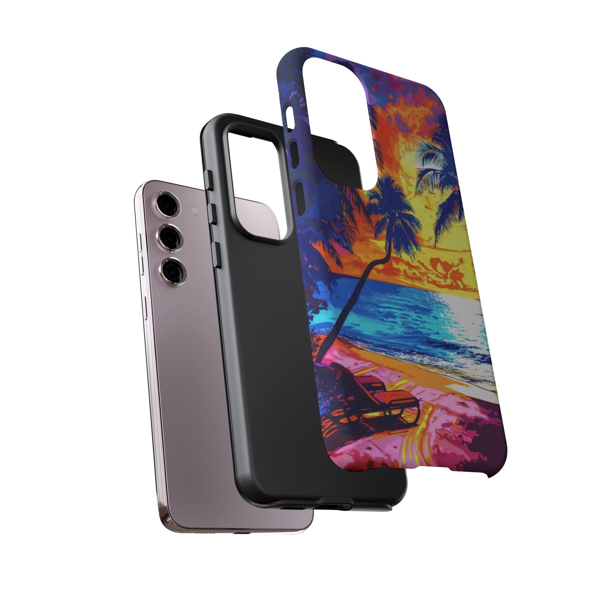 Sunset Bliss: Lisa Frank Style Android Phone Case