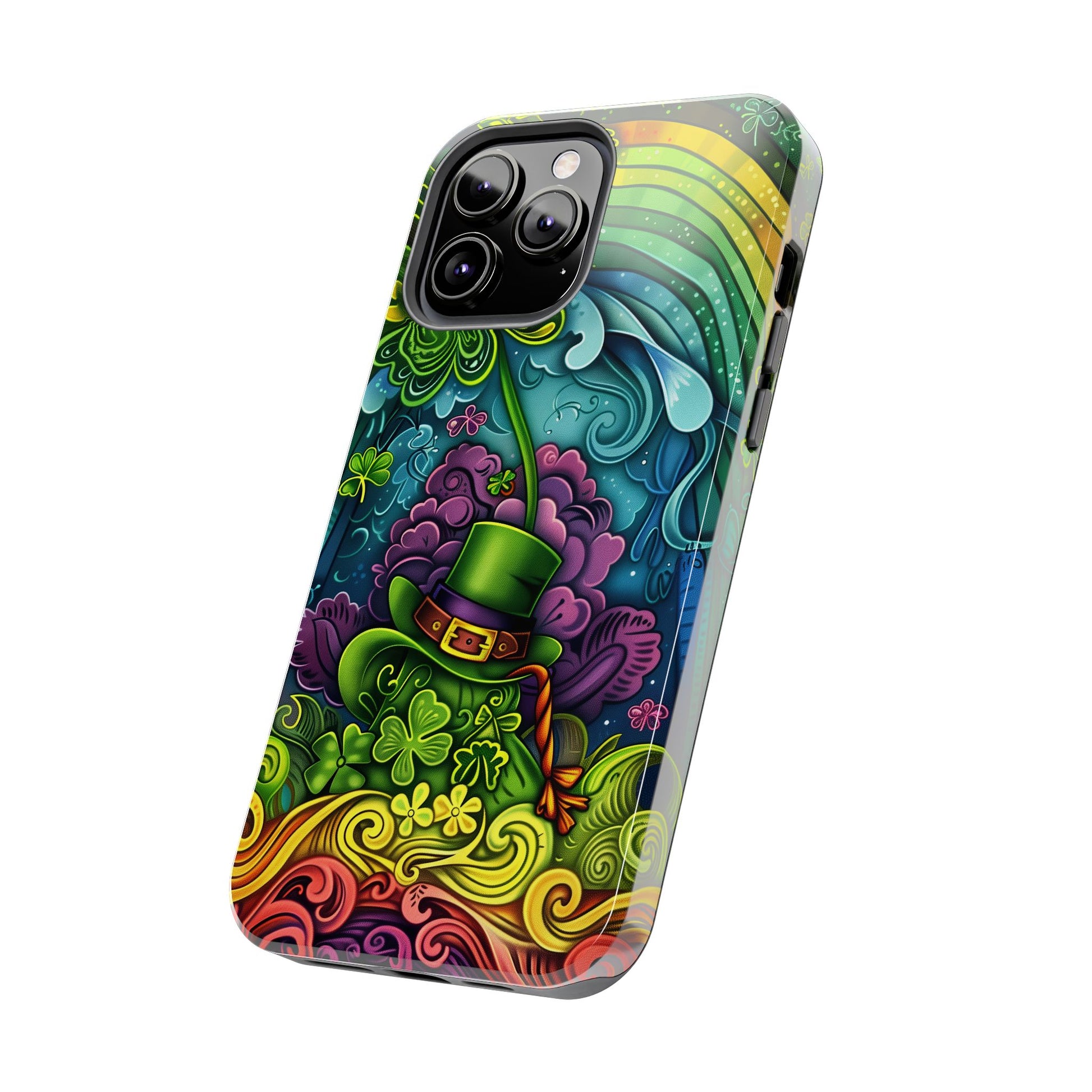 St. Patrick's Day Lucky Phone Case, Green Shamrock Protective Cover, Durable Irish Luck Phone Accessory, Holiday Gift Idea