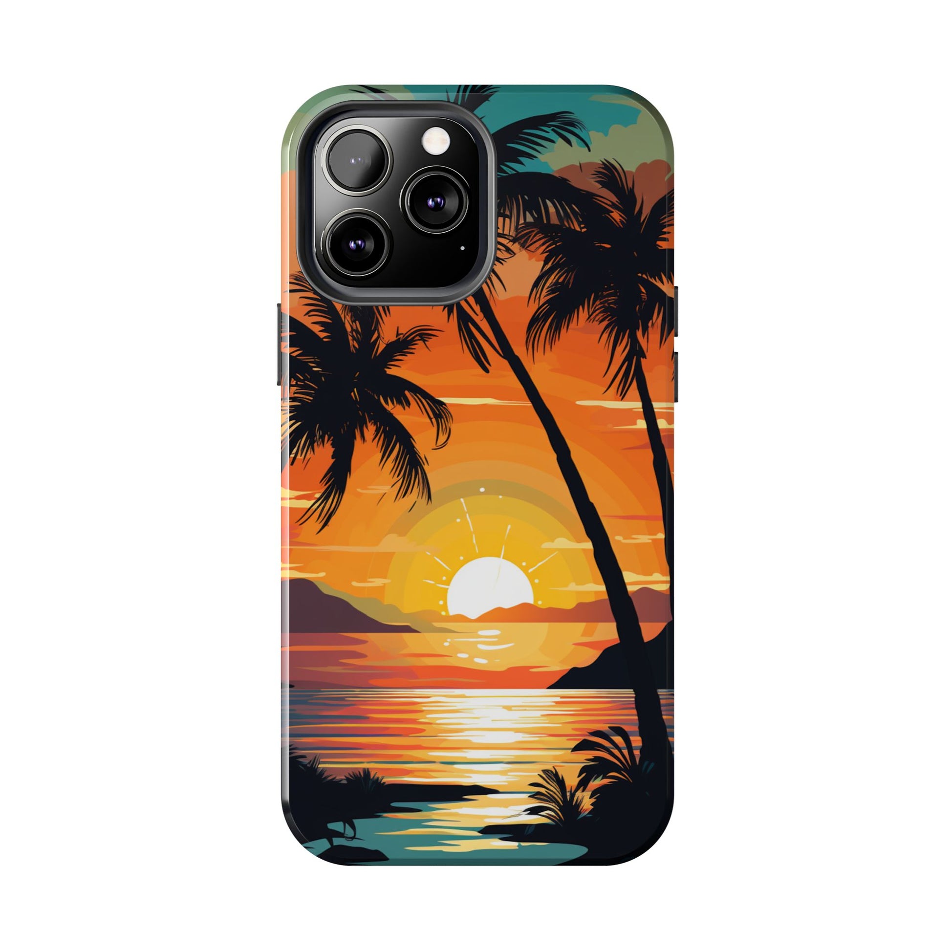 Palm Trees and Sunsets Tough iPhone Cases
