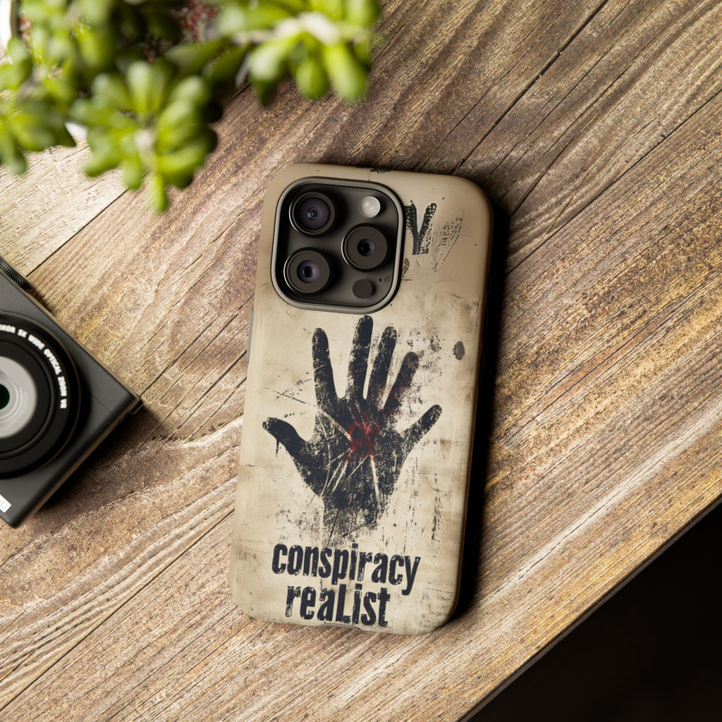 Conspiracy Theories Paranormal Mystery UFO X-Files Inspired Ghostly Hand Conspiracy Realist Cryptid iPhone 13 14 15 16 Pro Max Galaxy Pixel