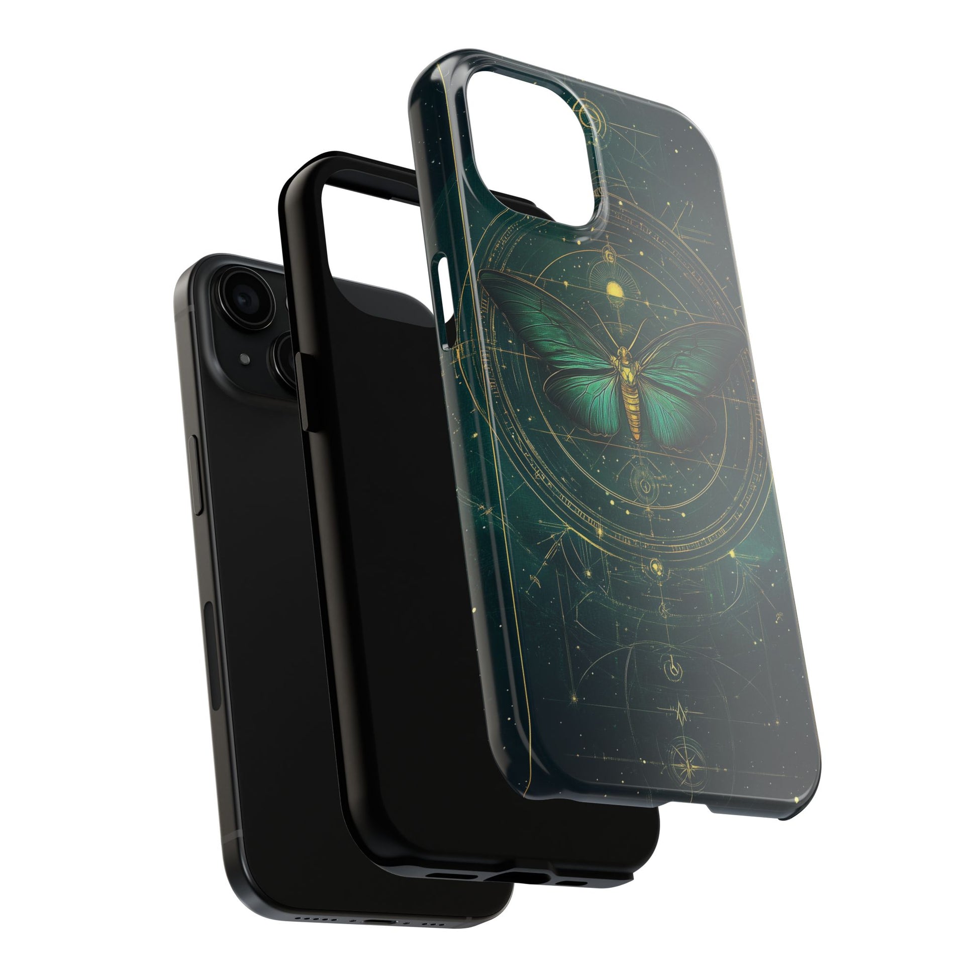 Celestial Dark Academia Phone Case, Magical Moth Vintage  Witchcraft iPhone Cover, Esoteric Nature Art, iPhone 15 Pro Max, iPhone 14 Pro