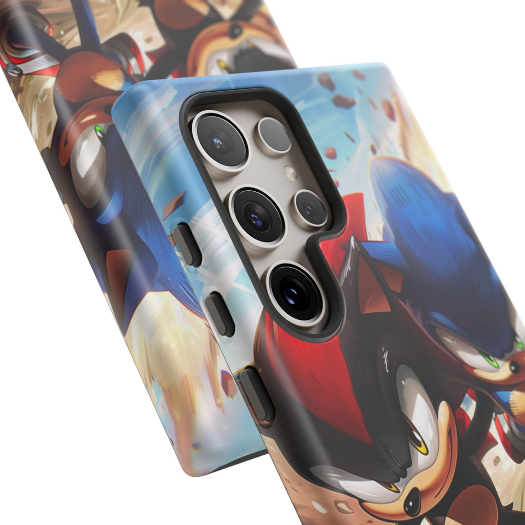 Sonic and Shadow Phone Case, Sonic and Shadow, Tough Android Case, Fun Video Game Phone Case, Retro Game Case, SEGA Video Game Android Case