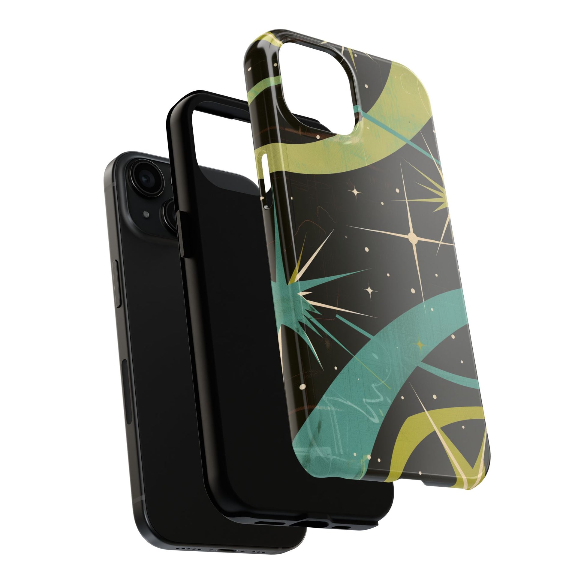 Mid Century Modern Star Design Phone Case, Earth Tone Colors, Retro Style Smartphone Cover, Vintage Phone Case, iPhone 14 Case, Apple iPhone