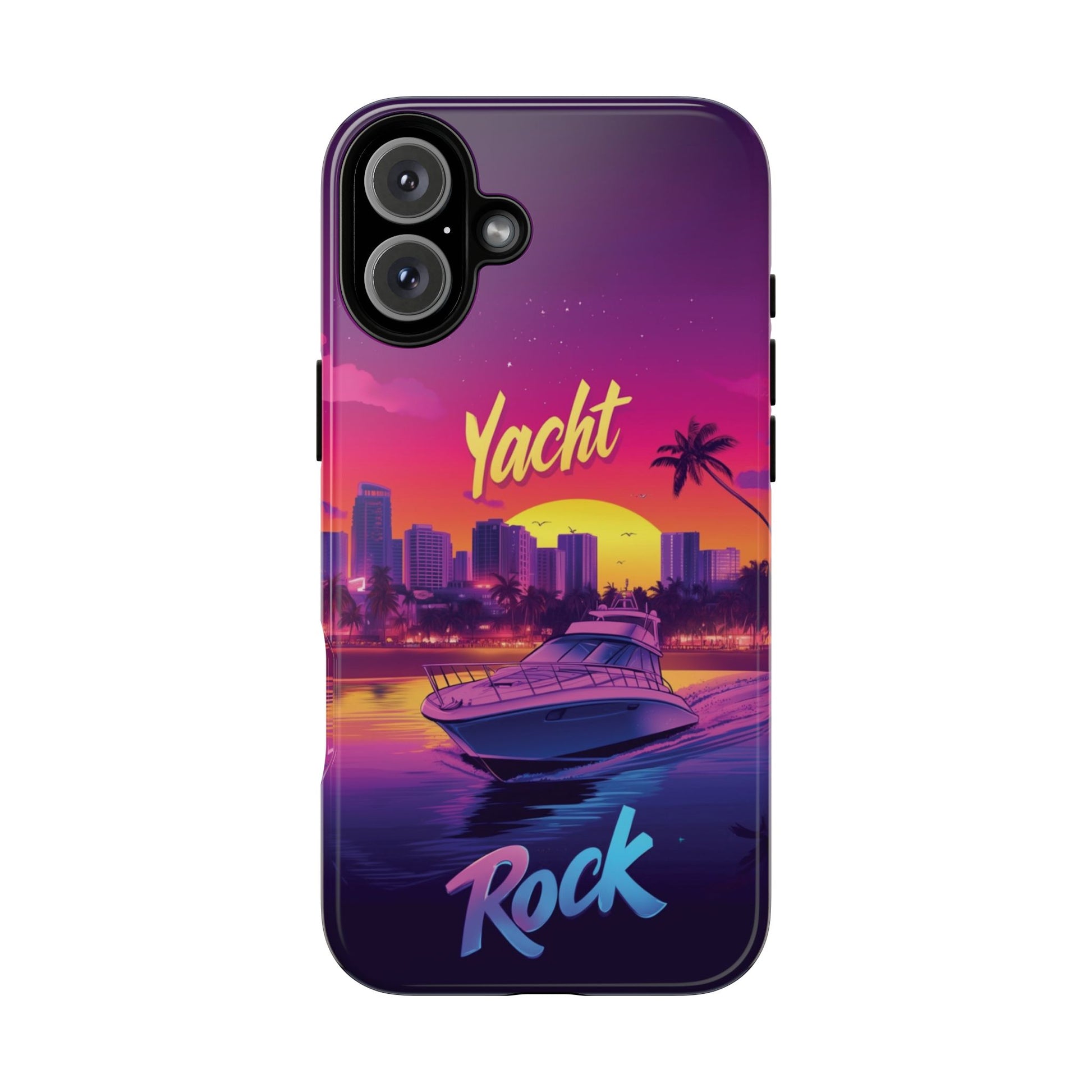 Yacht Rock Custom Phone Case iPhone 13 14 15 16 Pro Max Sunset Cruise Harbor Miami Vice Yacht Rock Gift Boating Captain South Beach Surfing