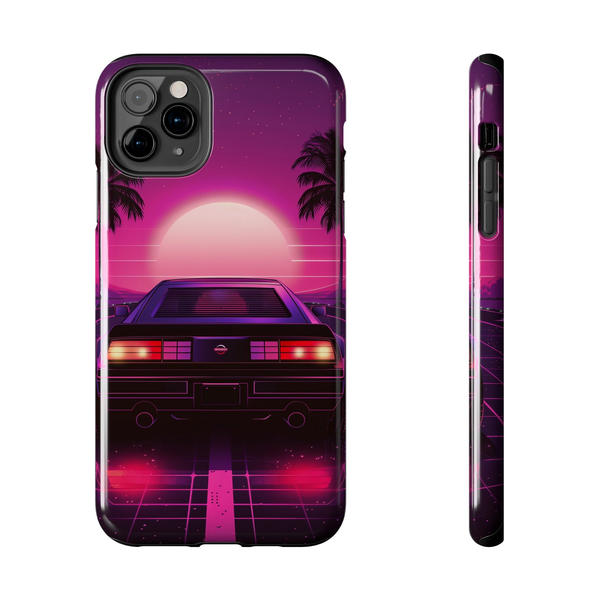 Durable 80s Retro Car Phone Case - Tough Vintage Design - Protective Mobile Cover - Fun Classic Car Accessory