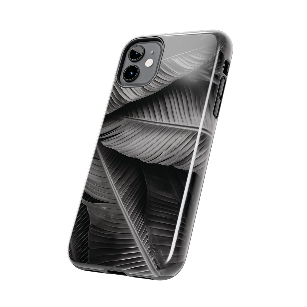 Custom Palm Leaf Phone Case, Palm Tree Phone Case, Tropical Leaf Design, Summer iPhone Cover, Black and White iPhone Case, iPhone 15 Pro Max