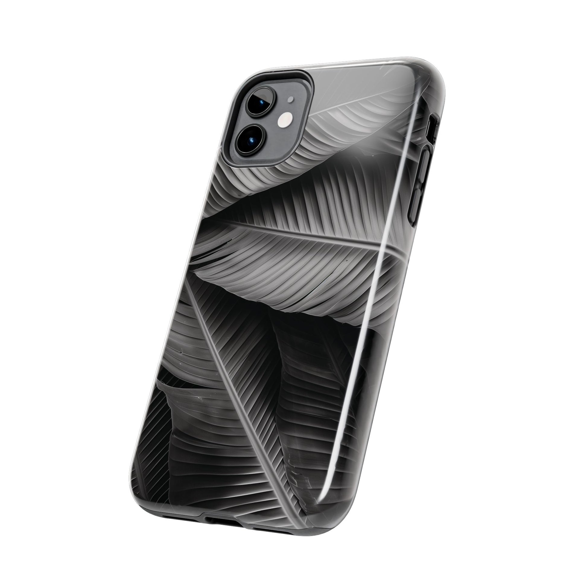 Custom Palm Leaf Phone Case, Palm Tree Phone Case, Tropical Leaf Design, Summer iPhone Cover, Black and White iPhone Case, iPhone 15 Pro Max
