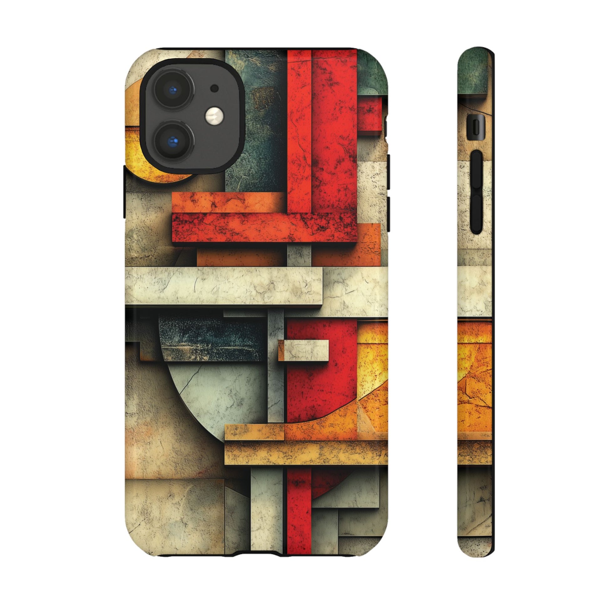 Red Prairie Style Frank Lloyd Wright Usonian Phone Case Geometric Stained Glass Art Deco Marble Gold 13 14 15 16 iPhone Pro Max Galaxy Pixel