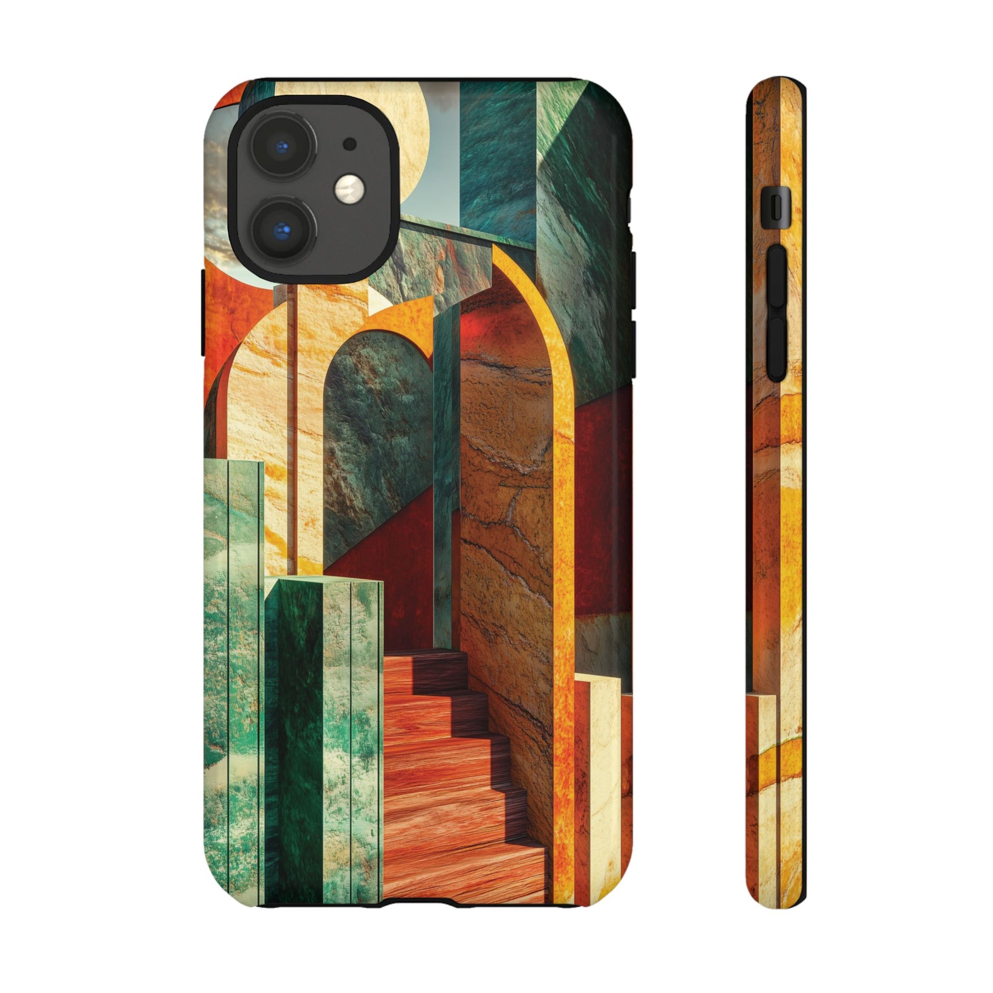 Arches Prairie Style Frank Lloyd Wright Usonian Phone Case Geometric Stained Glass Art Deco Marble 13 14 15 16 iPhone Pro Max Galaxy Pixel