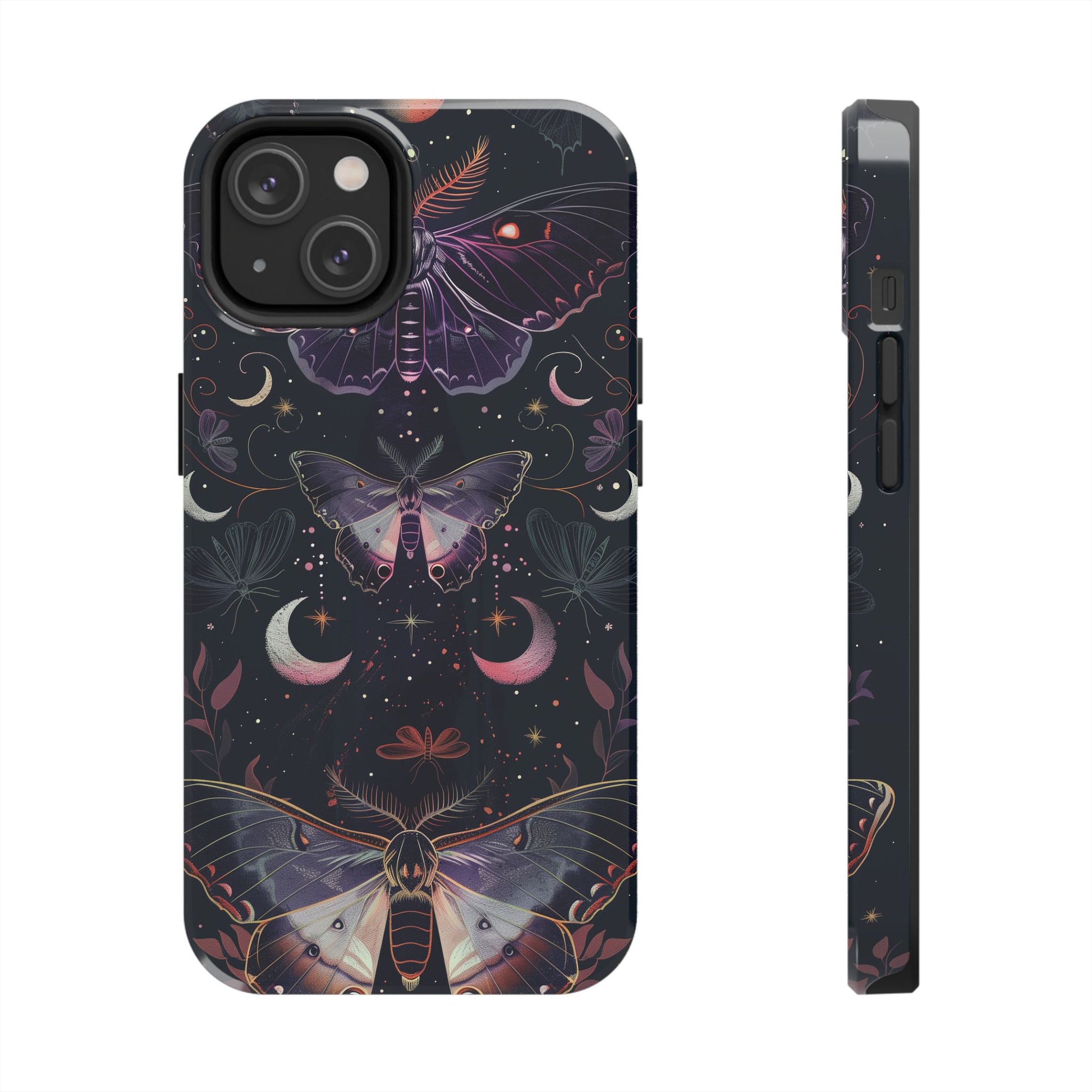 B Dark Academia Mystical Phone Case, Mystical Moth Phone Case, Vintage Magic Witchcraft iPhone Cover, Esoteric Nature Art, iPhone 15 Pro Max