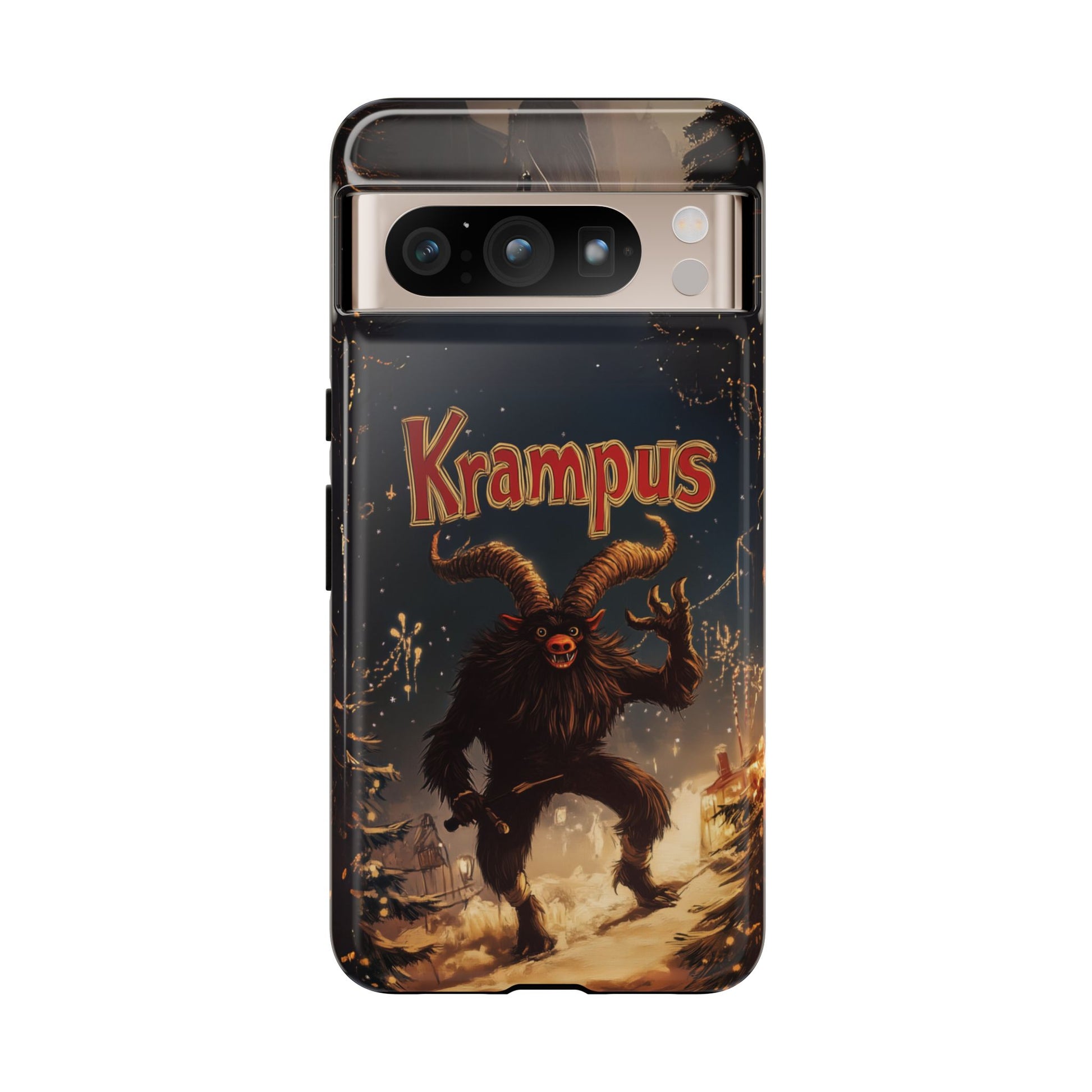 Friendly Krampus Christmas Phone Case Gothic Holiday Traditional Design Scary Merry Santa Claus iphone 13 14 15 16 Pro Max Galaxy Pixel