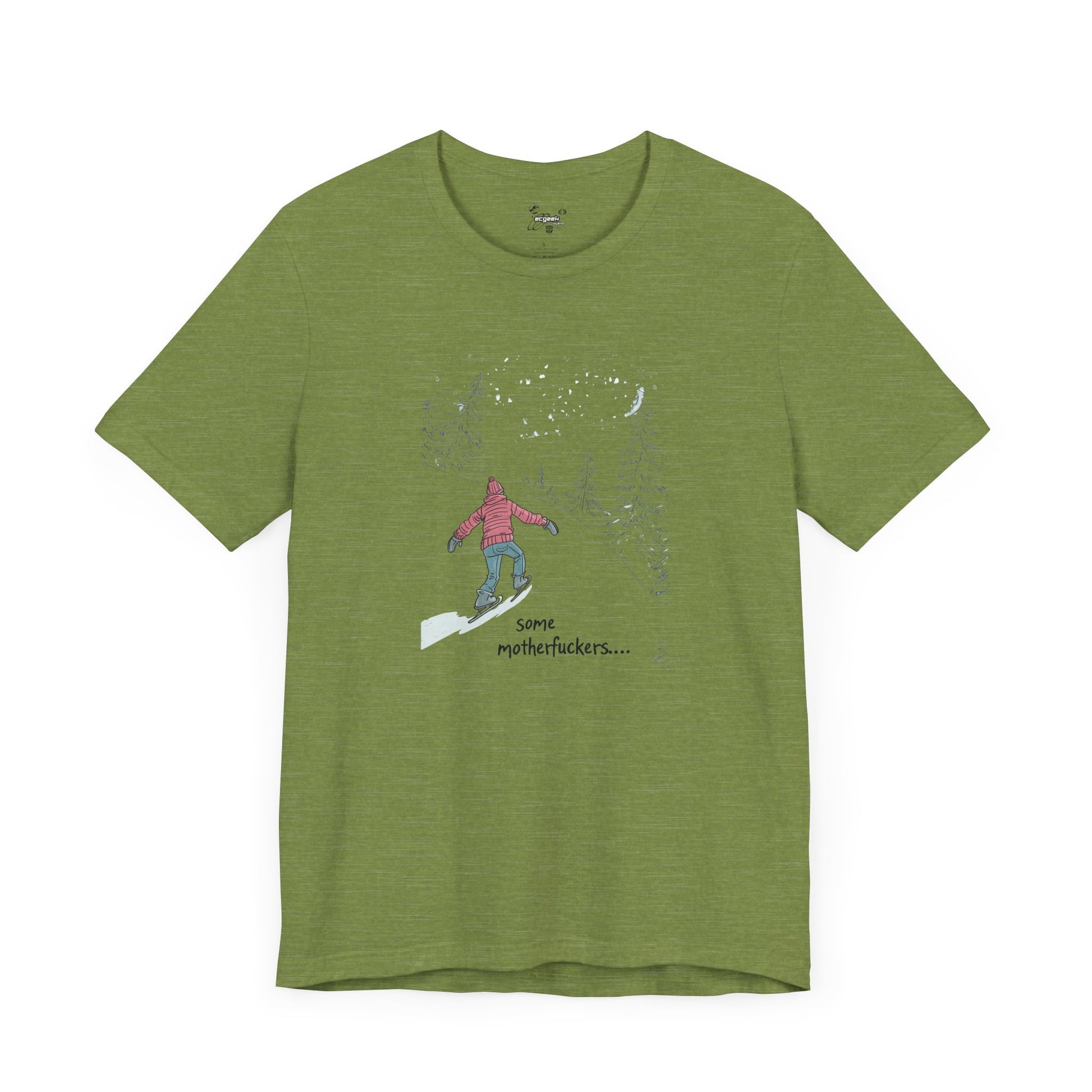 Ice Skating Uphill Geek Positivity Tshirt Nerdy Shirt Tee, Inspirational Quotes Gift for Geeks Movie Tshirt, Positivity Tshirt