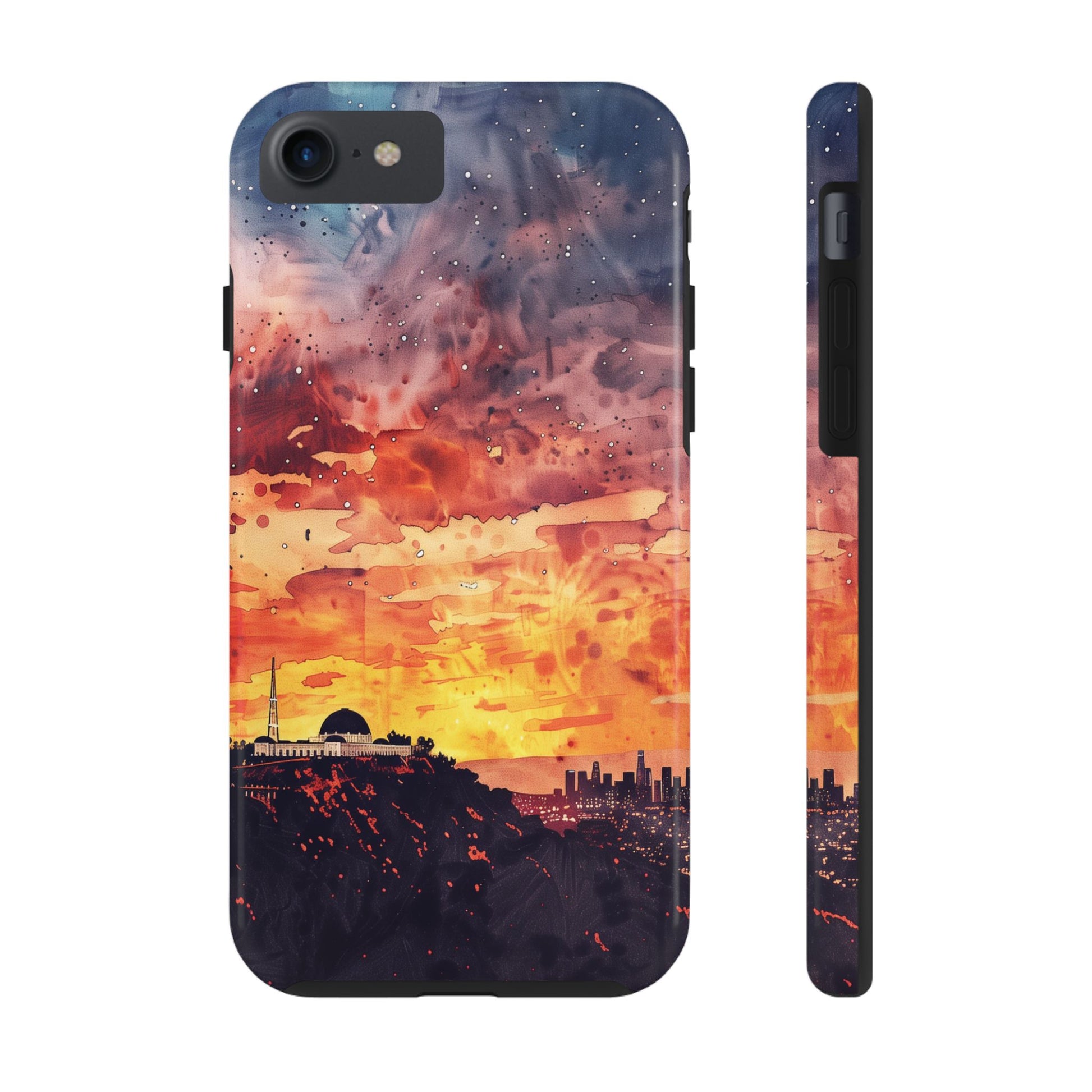 Los Angeles Sunset iPhone Case, Golden Hour Scenic View, Hollywood Hills Sunset Phone Case, Palm Trees Phone Case, iphone 15 pro max case