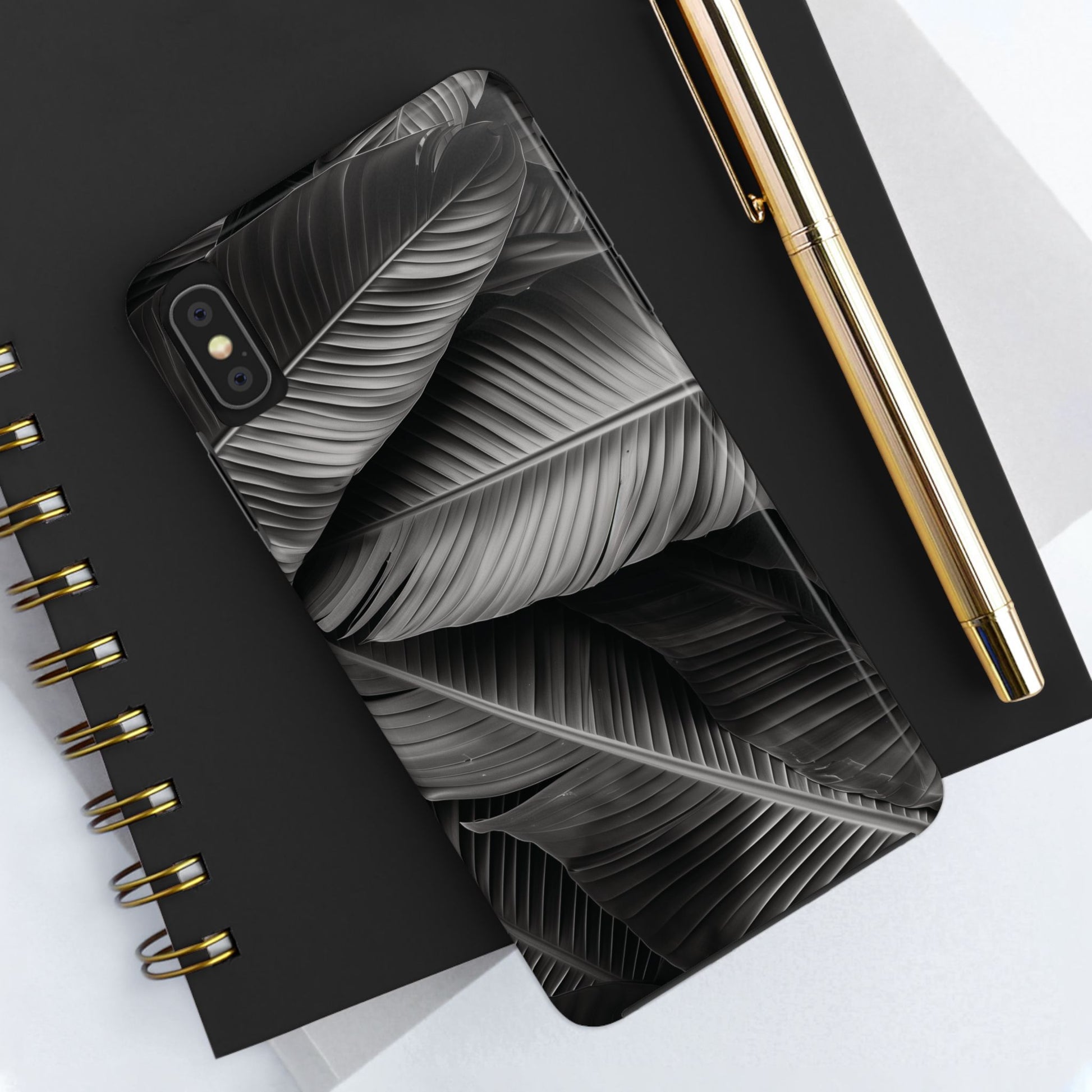 Custom Palm Leaf Phone Case, Palm Tree Phone Case, Tropical Leaf Design, Summer iPhone Cover, Black and White iPhone Case, iPhone 15 Pro Max
