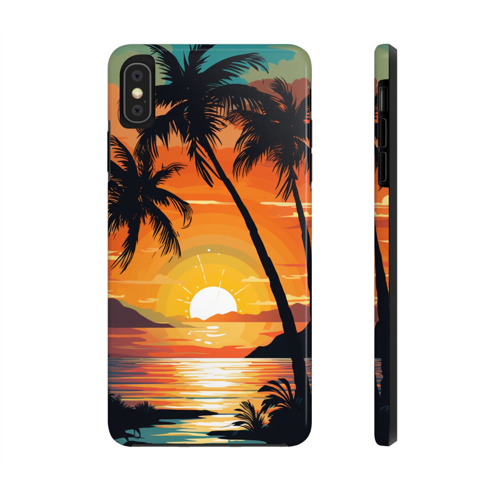 Palm Trees and Sunsets Tough iPhone Cases