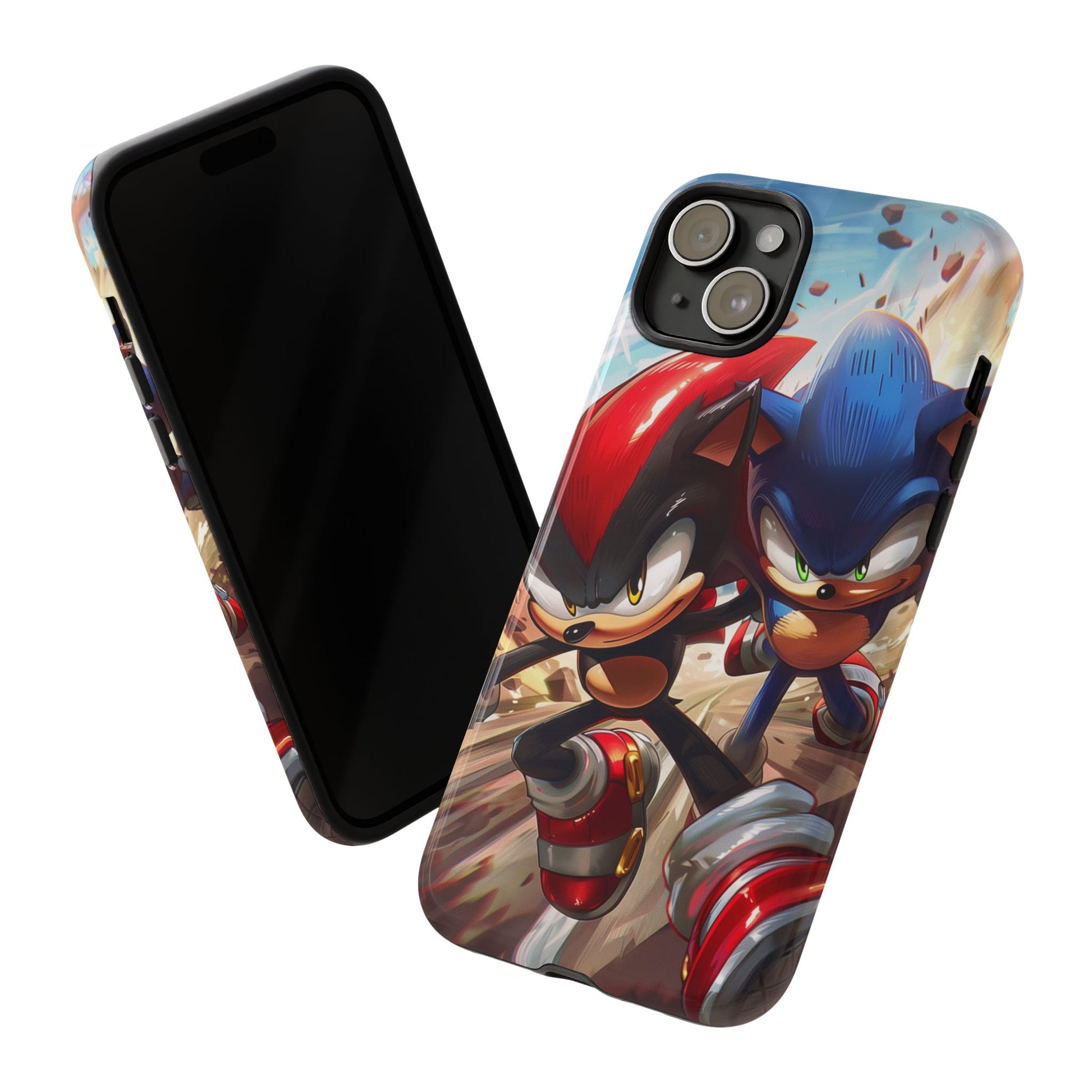 Sonic and Shadow Phone Case, Sonic and Shadow, Tough Android Case, Fun Video Game Phone Case, Retro Game Case, SEGA Video Game Android Case