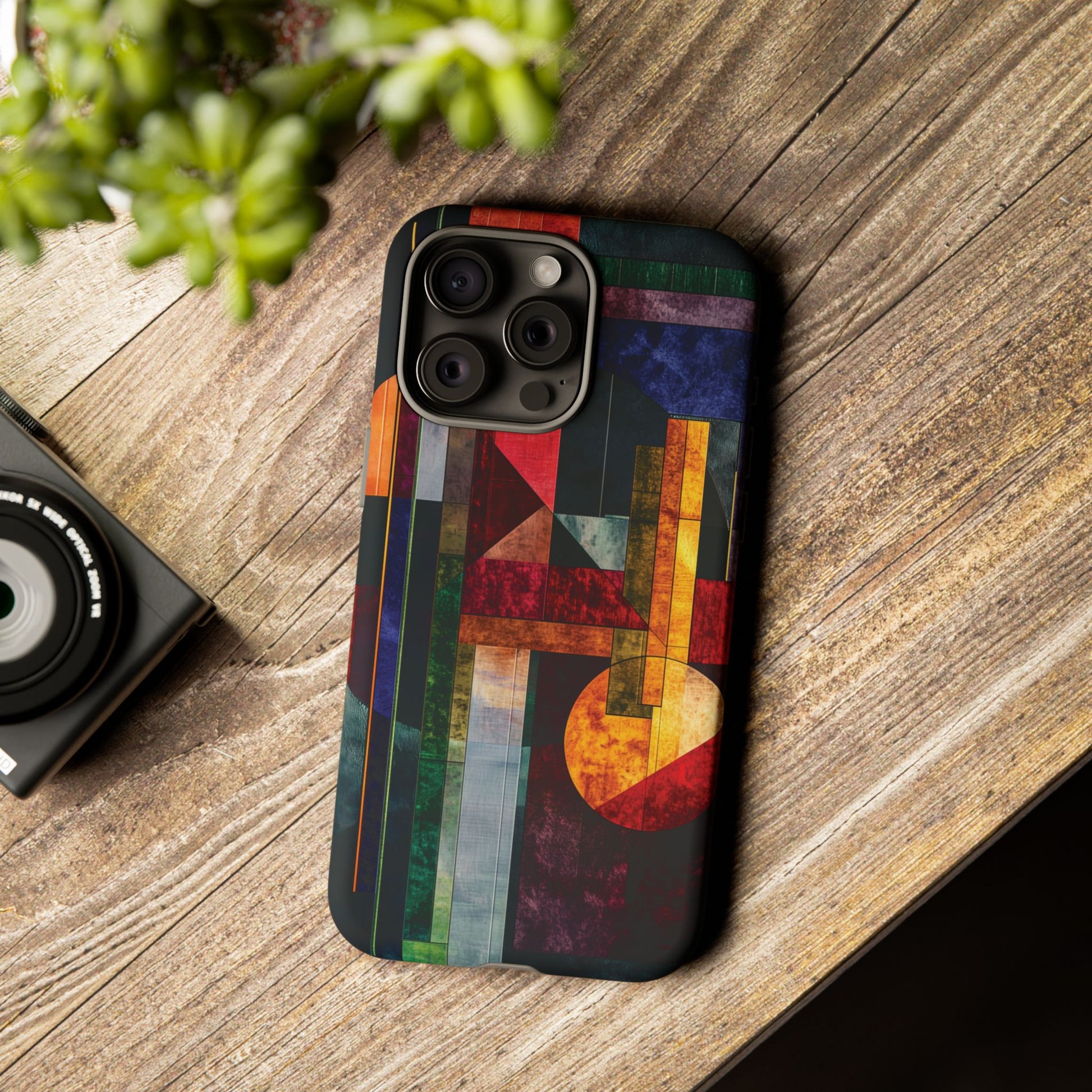 Darker Style Frank Lloyd Wright Usonian Phone Case Geometric Stained Glass Art Deco Marble Gold 13 14 15 16 iPhone Pro Max Galaxy Pixel
