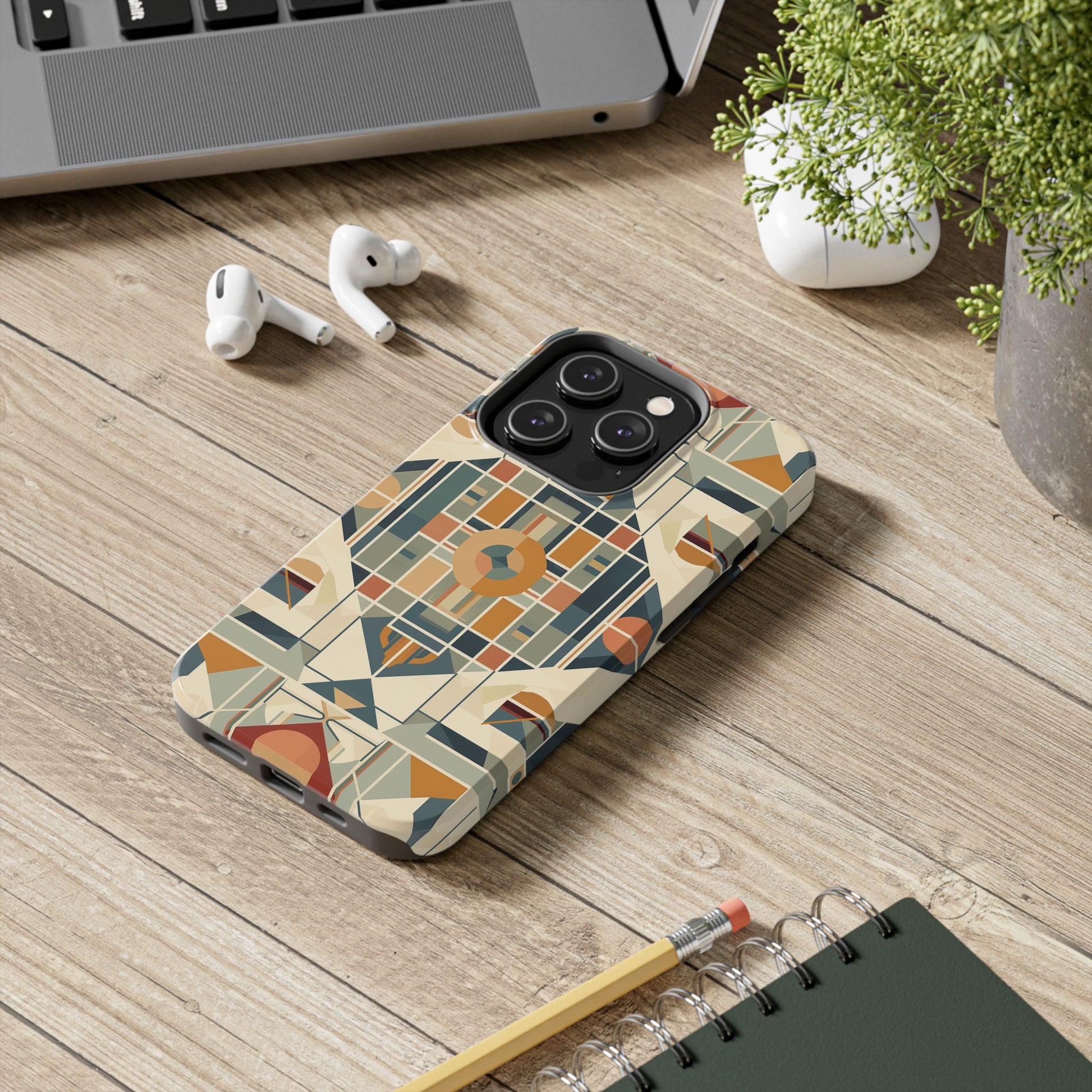 Diamond Frank Lloyd Wright Inspired Phone Case - Geometric Elegance for iPhone Models