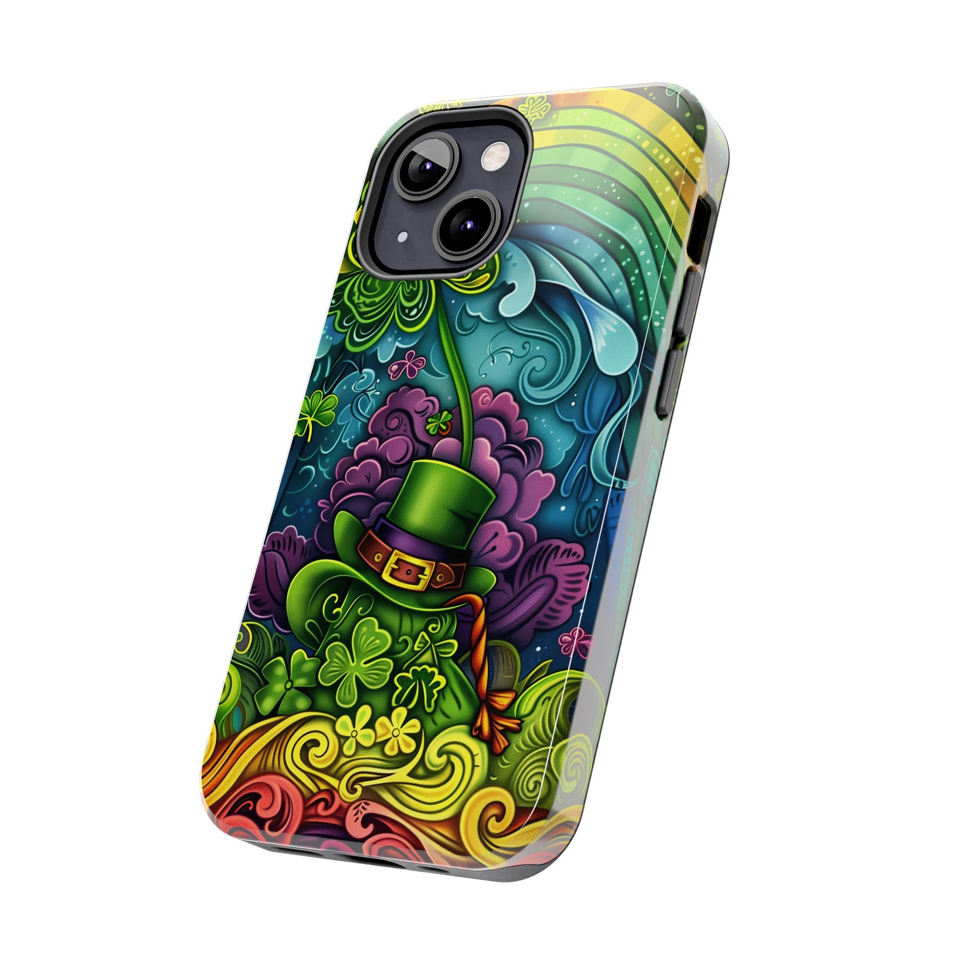 St. Patrick's Day Lucky Phone Case, Green Shamrock Protective Cover, Durable Irish Luck Phone Accessory, Holiday Gift Idea