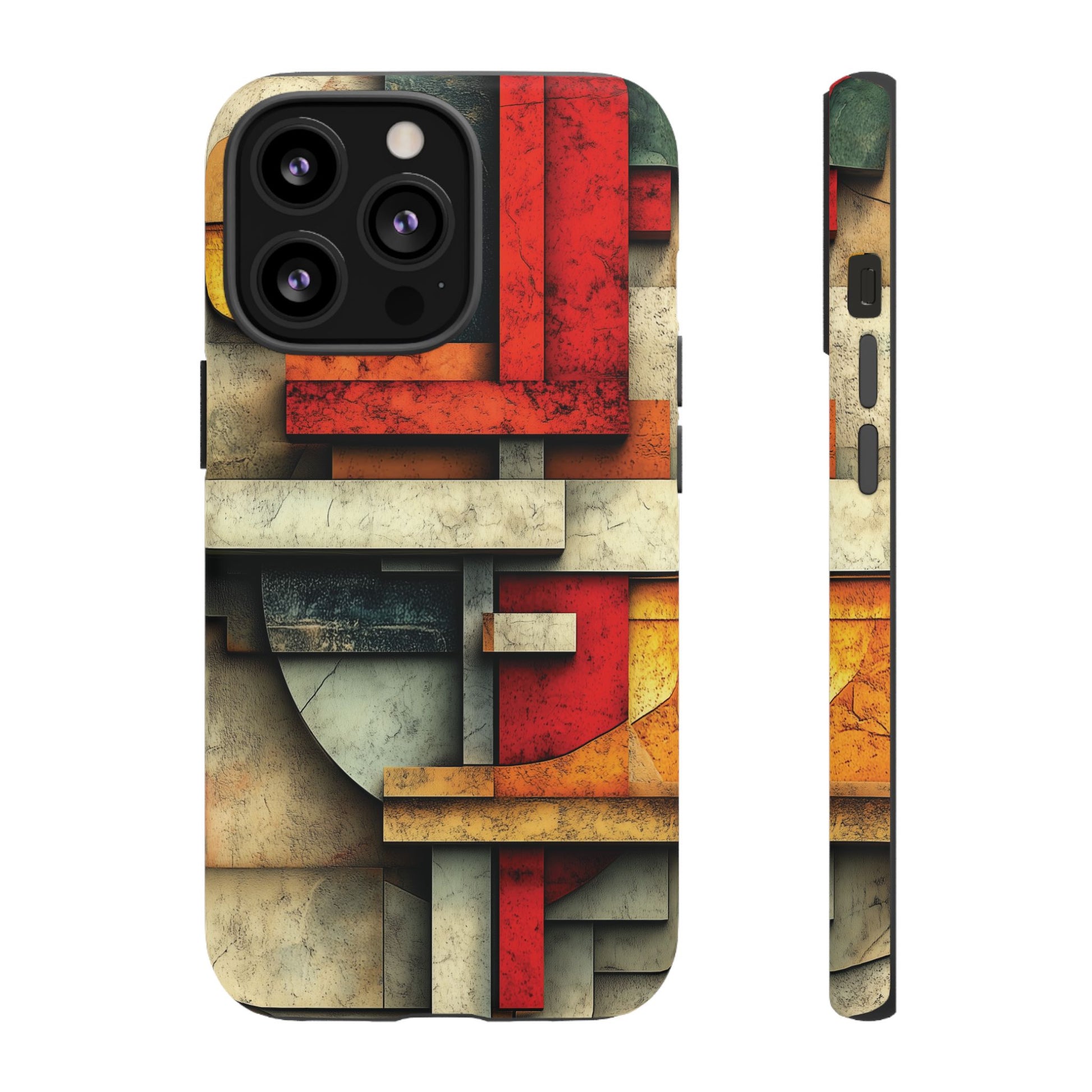 Red Prairie Style Frank Lloyd Wright Usonian Phone Case Geometric Stained Glass Art Deco Marble Gold 13 14 15 16 iPhone Pro Max Galaxy Pixel