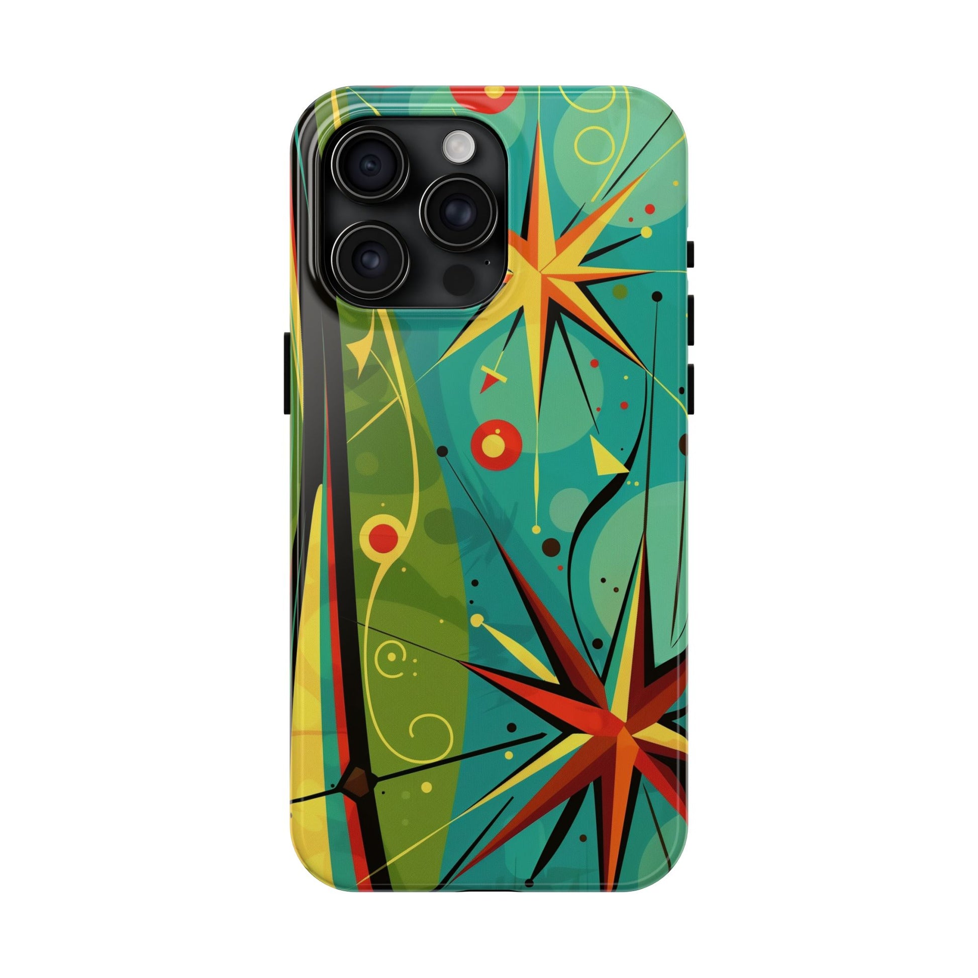 Mid Century Modern Star Design Phone Case, Earth Tone Colors, Retro Style Smartphone Cover, Vintage Phone Case, iPhone 14 Case, Apple iPhone