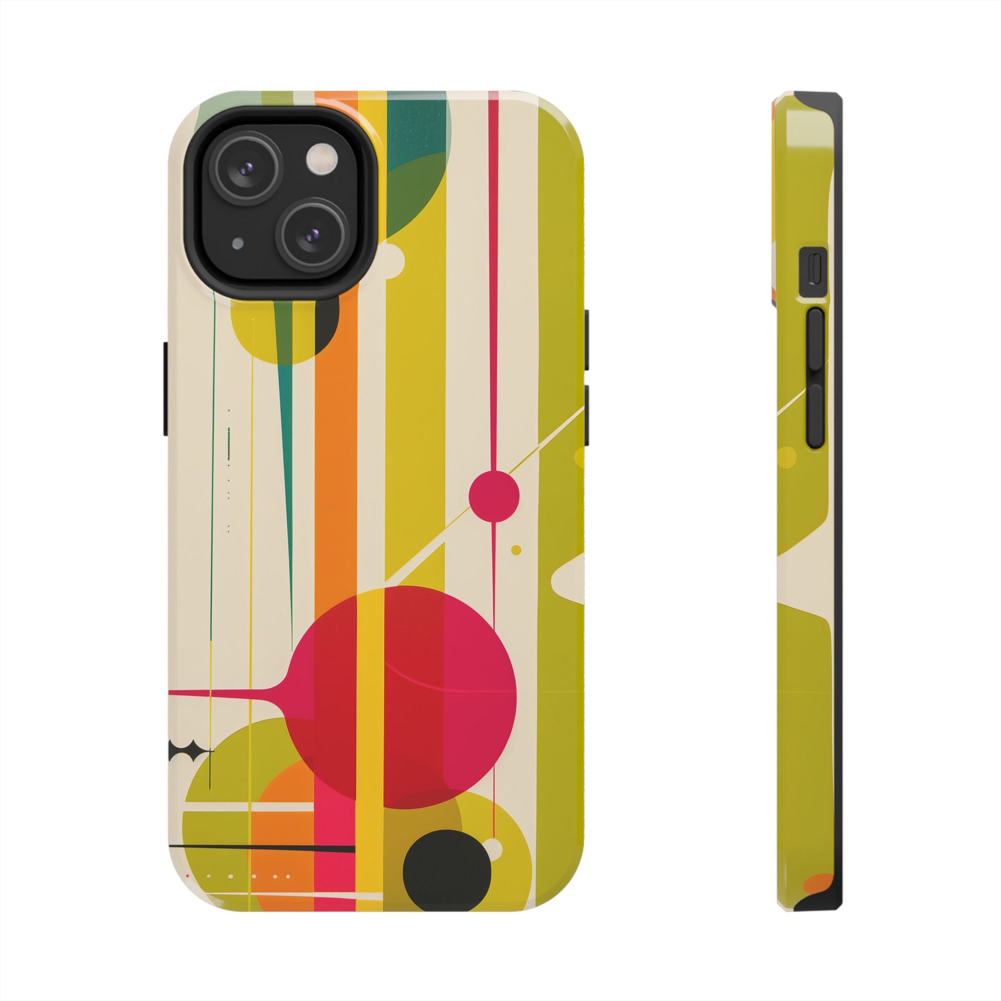 Mid Century Modern Star Design Phone Case, Earth Tone Colors iPhone Case, Retro Style iPhone Cover, iphone 15 pro max case, iphone 14 case