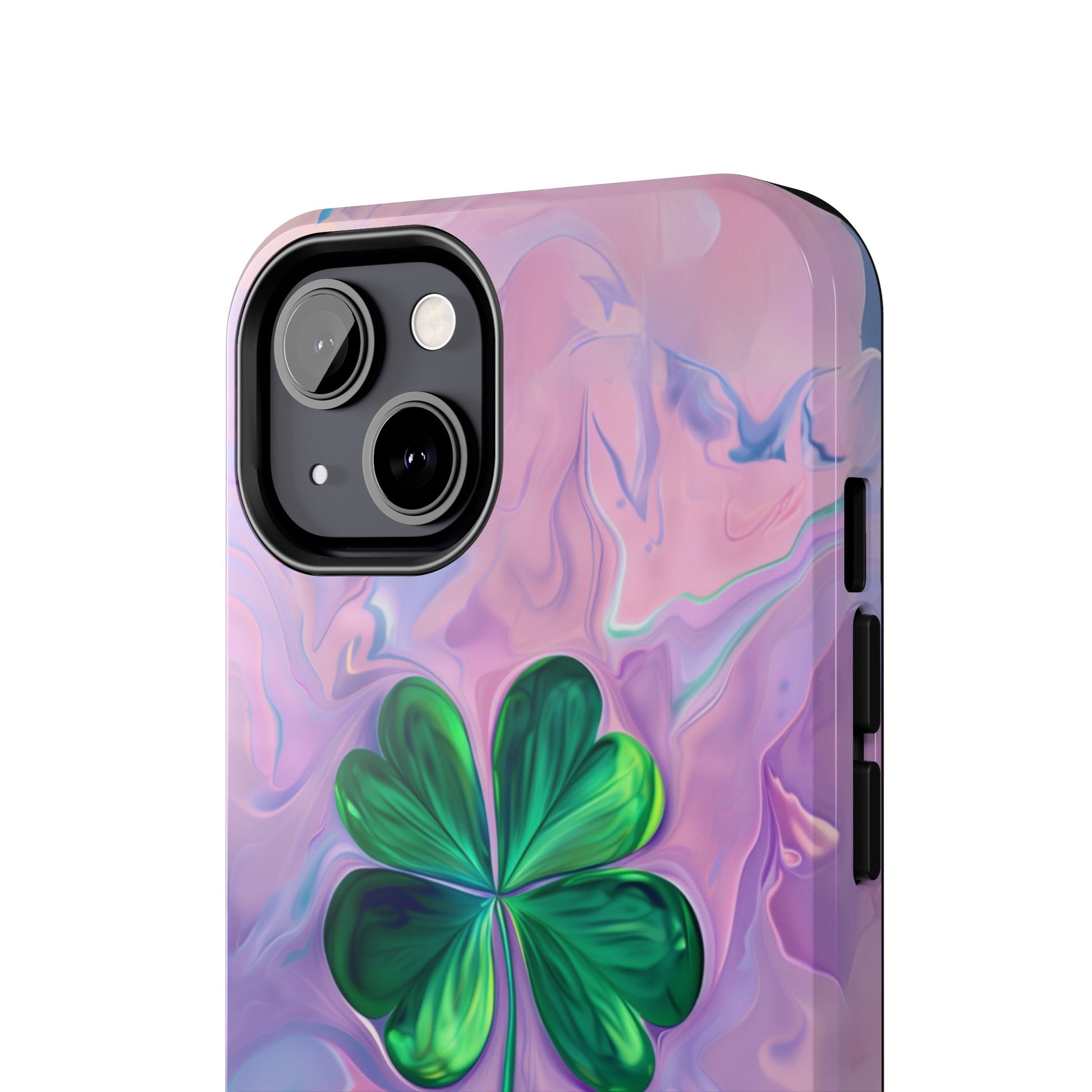 St Patrick's Day Lucky Phone Case Four Leaf Clover Durable Phone Case Good Luck Charm Protective iPhone 13 14 15 16 Pro Max Plus Galaxy