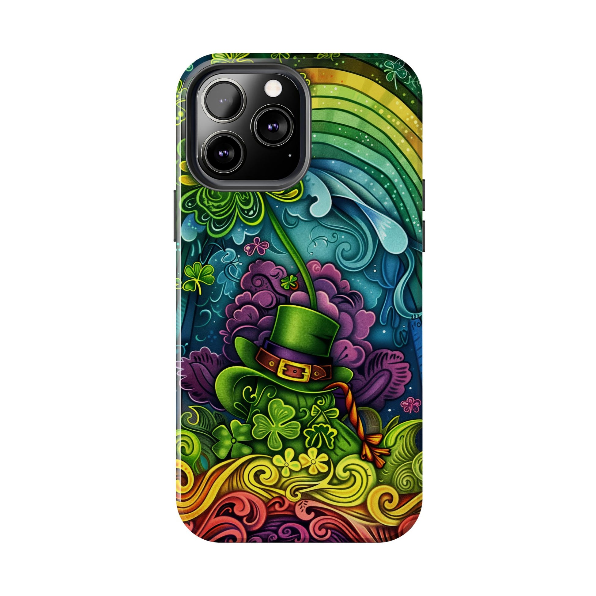 St. Patrick's Day Lucky Phone Case, Green Shamrock Protective Cover, Durable Irish Luck Phone Accessory, Holiday Gift Idea