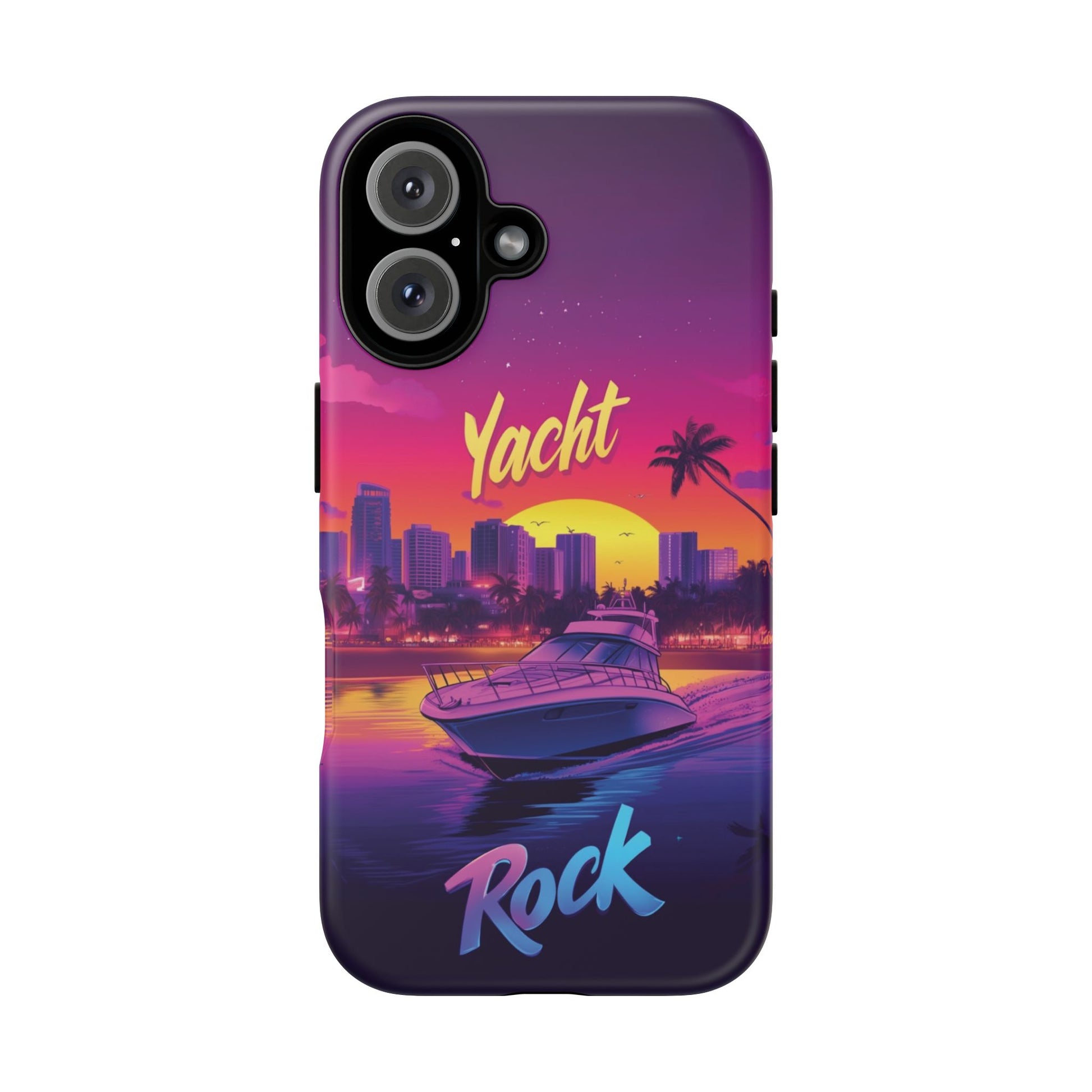 Yacht Rock Custom Phone Case iPhone 13 14 15 16 Pro Max Sunset Cruise Harbor Miami Vice Yacht Rock Gift Boating Captain South Beach Surfing