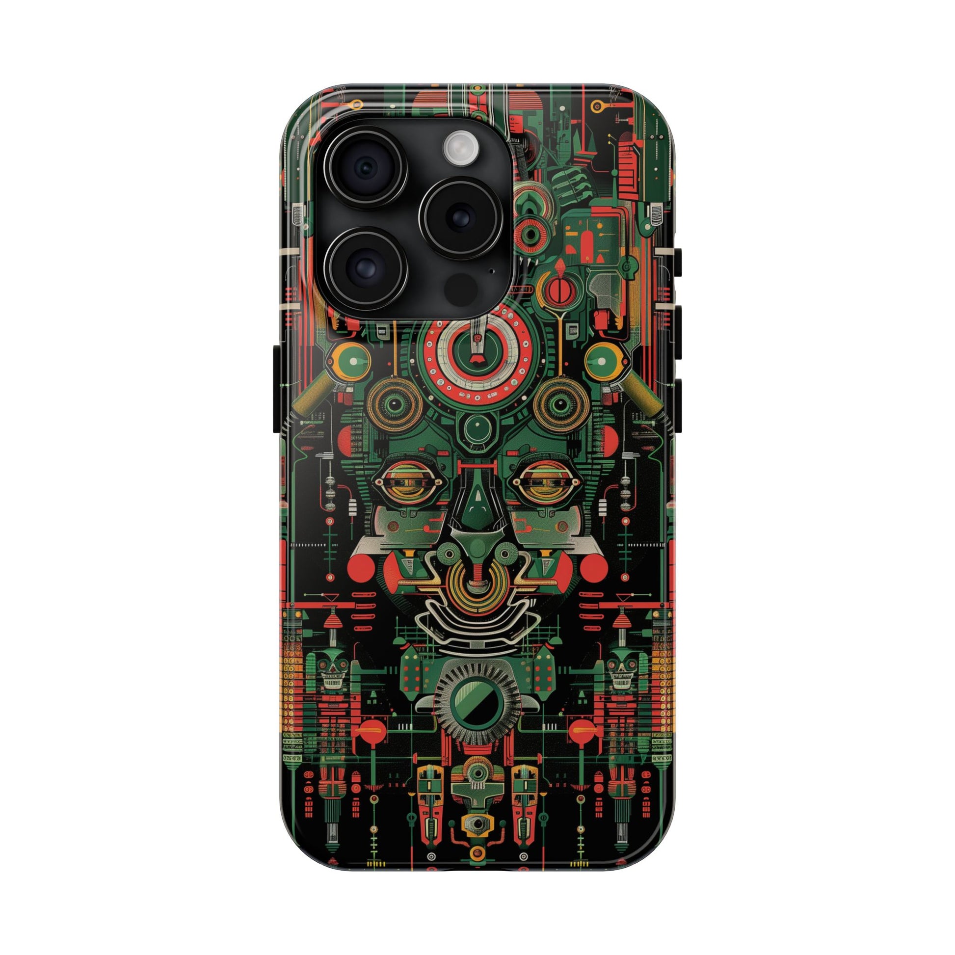 Art Deco Robot Head iPhone Case - Sci-Fi Inspired Cover - Futuristic Design - Unique Tech Accessory - Futurist Gift - Art Deco Robot