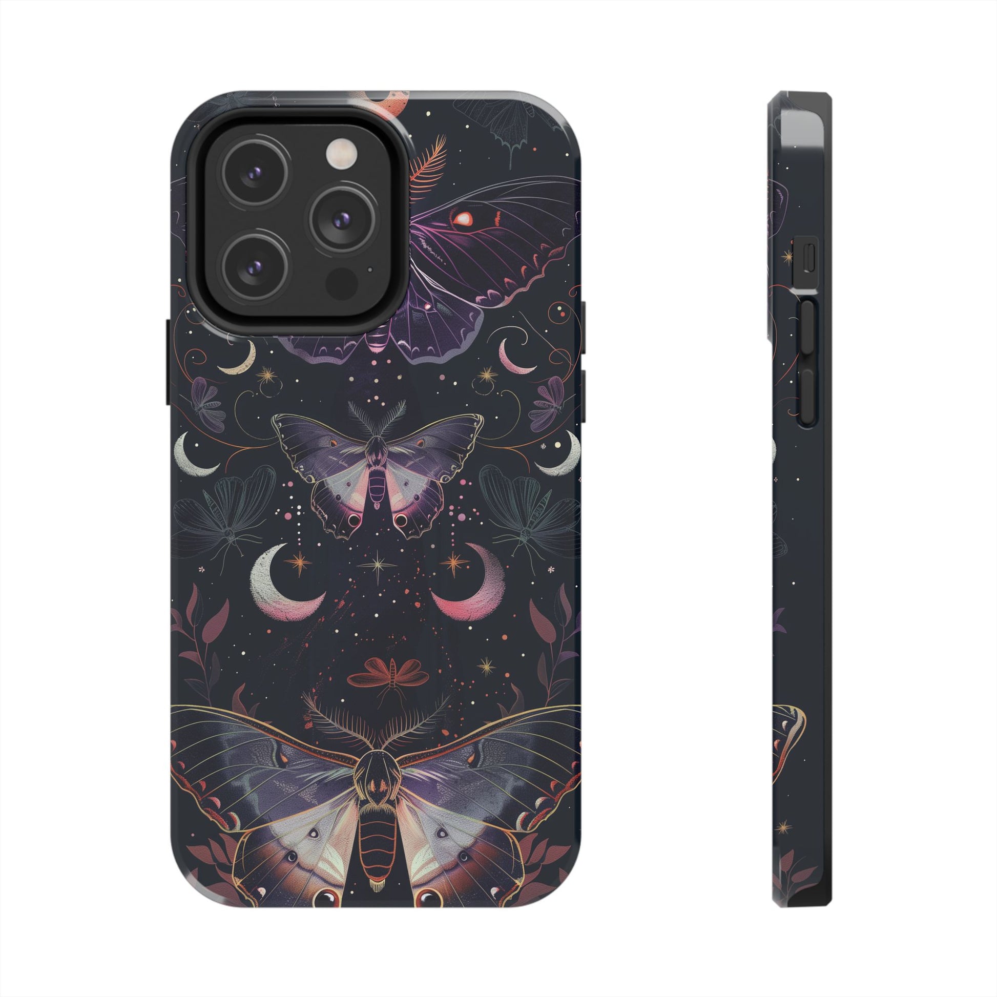 B Dark Academia Mystical Phone Case, Mystical Moth Phone Case, Vintage Magic Witchcraft iPhone Cover, Esoteric Nature Art, iPhone 15 Pro Max