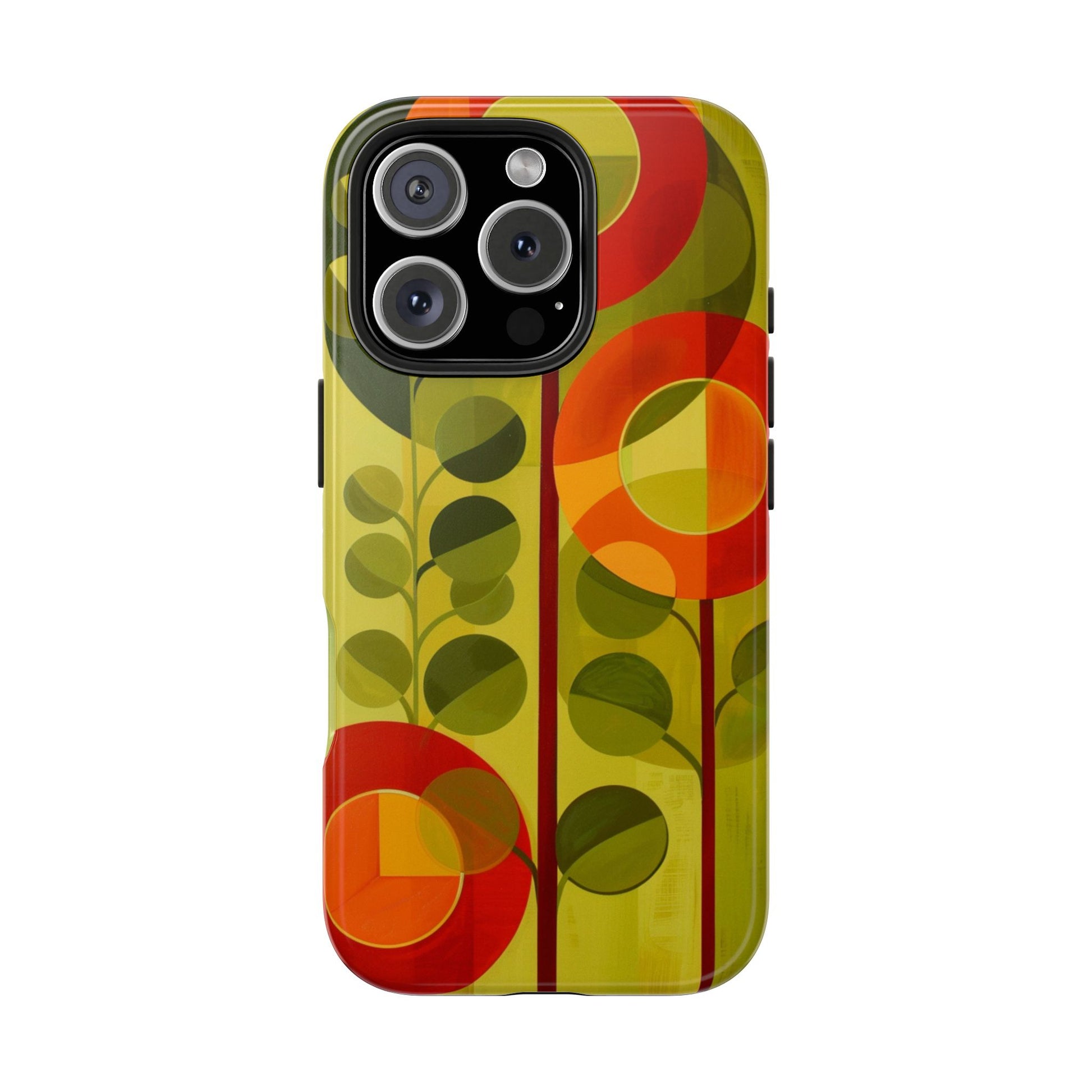 Atomic Flower Phone Case, Mid-Mod Phone Case, Artwork iPhone Case, Unique Floral Pattern Phone Case, Art Deco, Minimalist, Tough Iphone Case